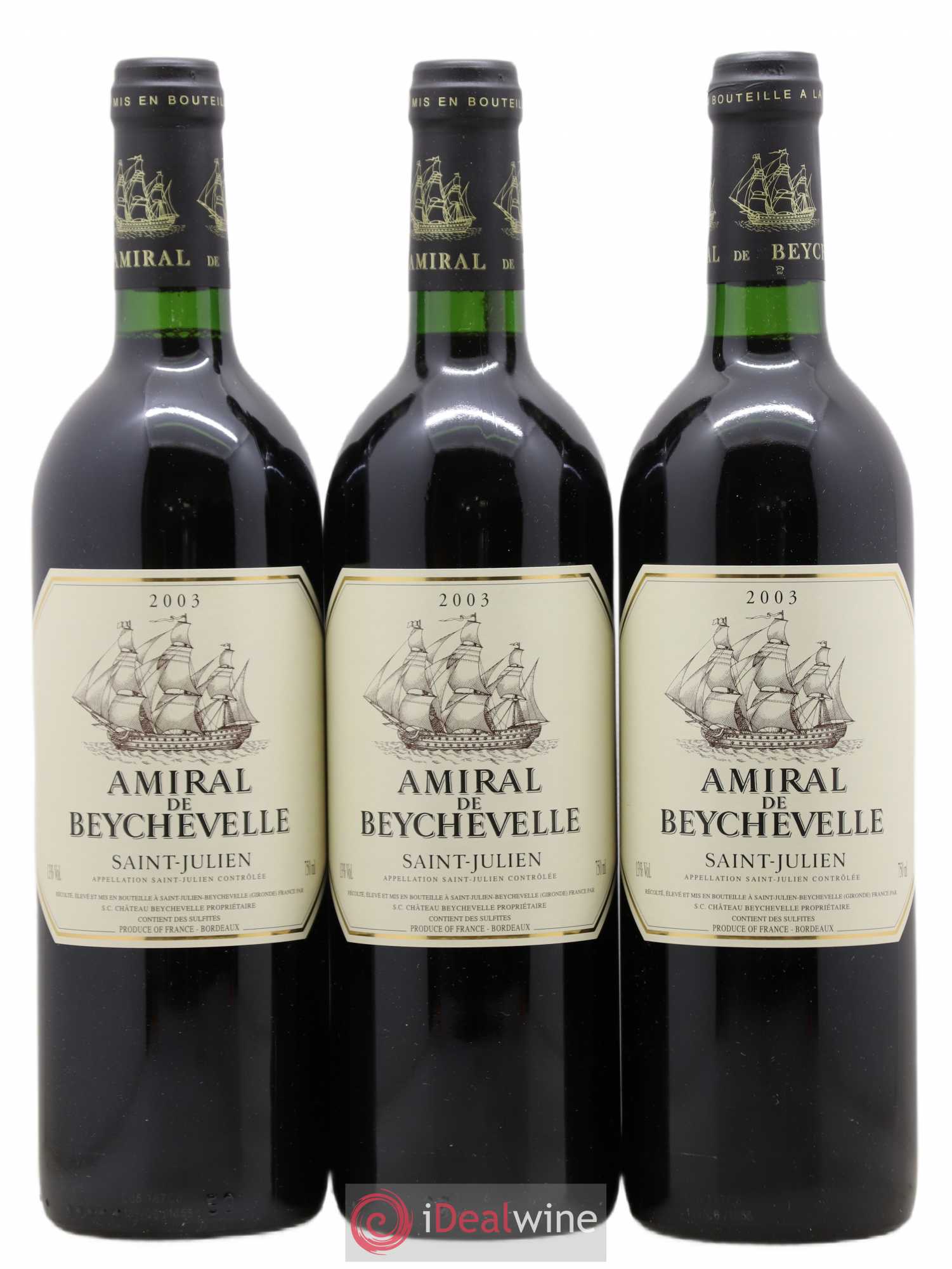 Amiral de Beychevelle Second Vin 2003 - Lot de 6 bouteilles - 2