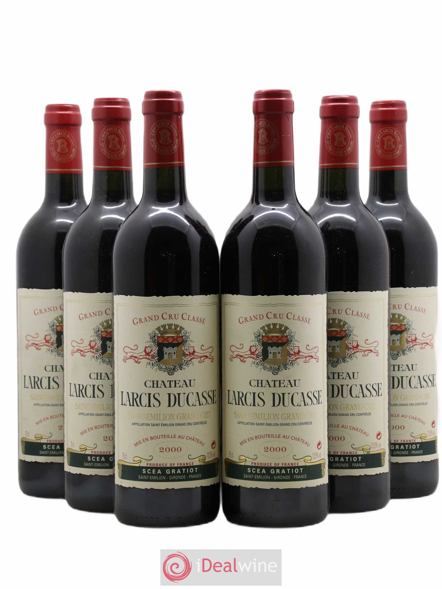 Château Larcis Ducasse 1er Grand Cru Classé B 2000 - Lot de 6 bouteilles - 0