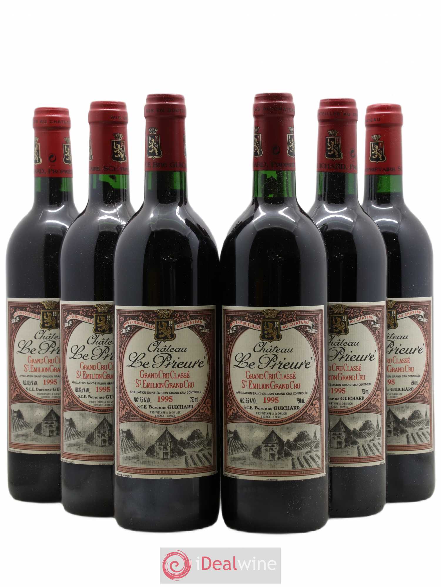 Château le Prieuré Grand Cru Classé 1995 - Lot de 6 bouteilles - 0