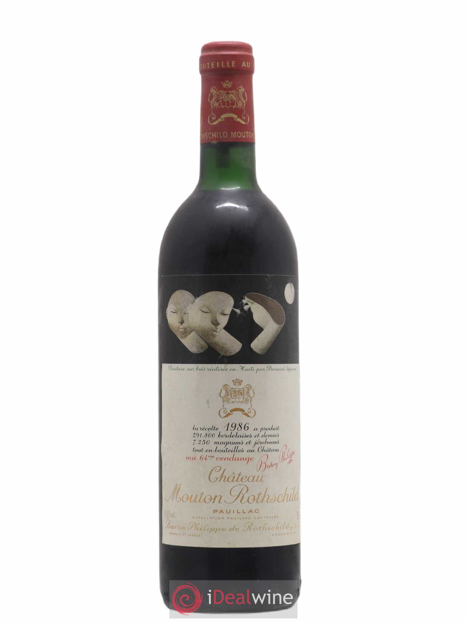 Château Mouton Rothschild 1er Grand Cru Classé 1986 - Lot de 1 bouteille - 0