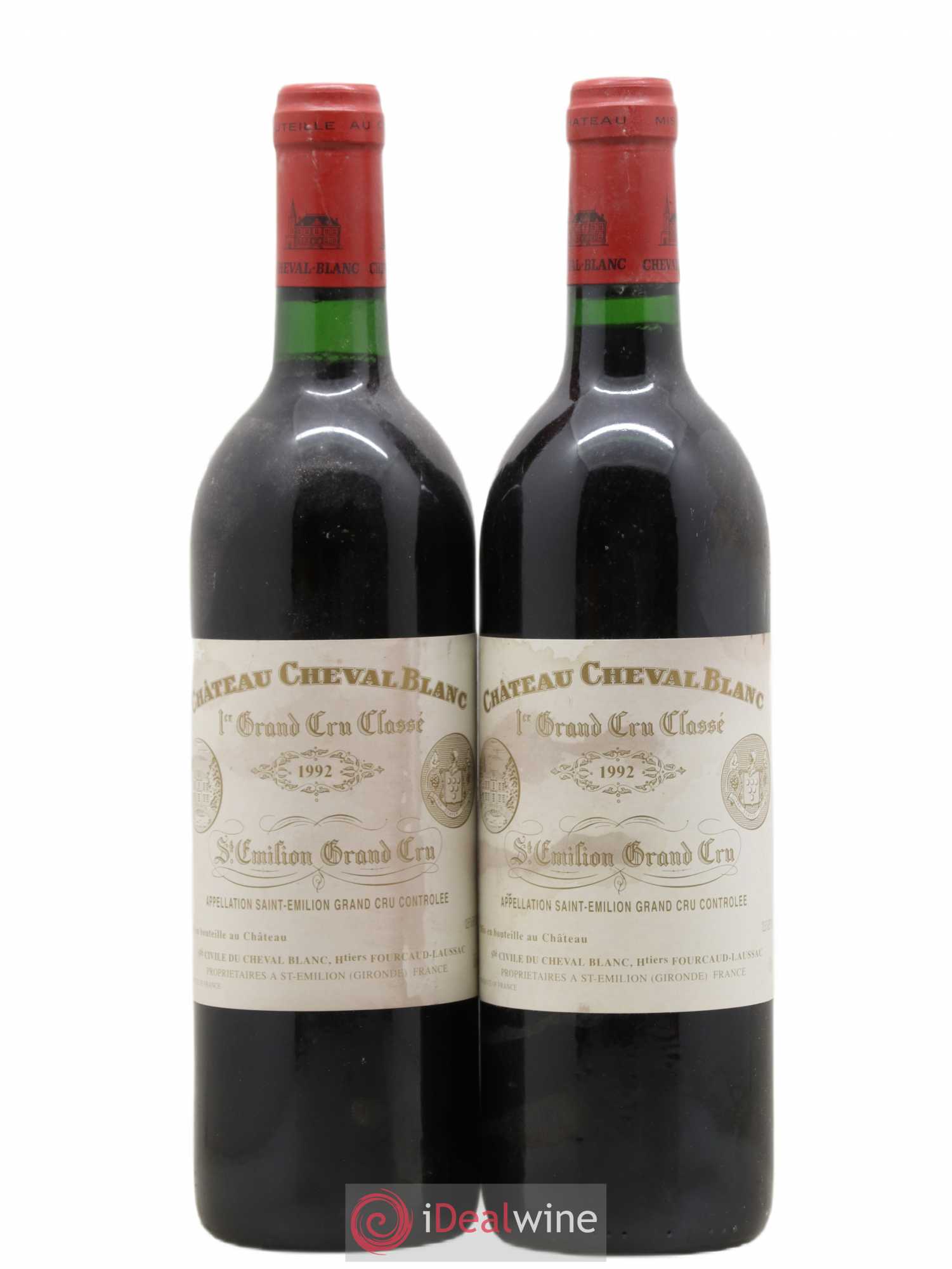 Château Cheval Blanc 1er Grand Cru Classé A 1992 - Lot de 2 bouteilles - 0