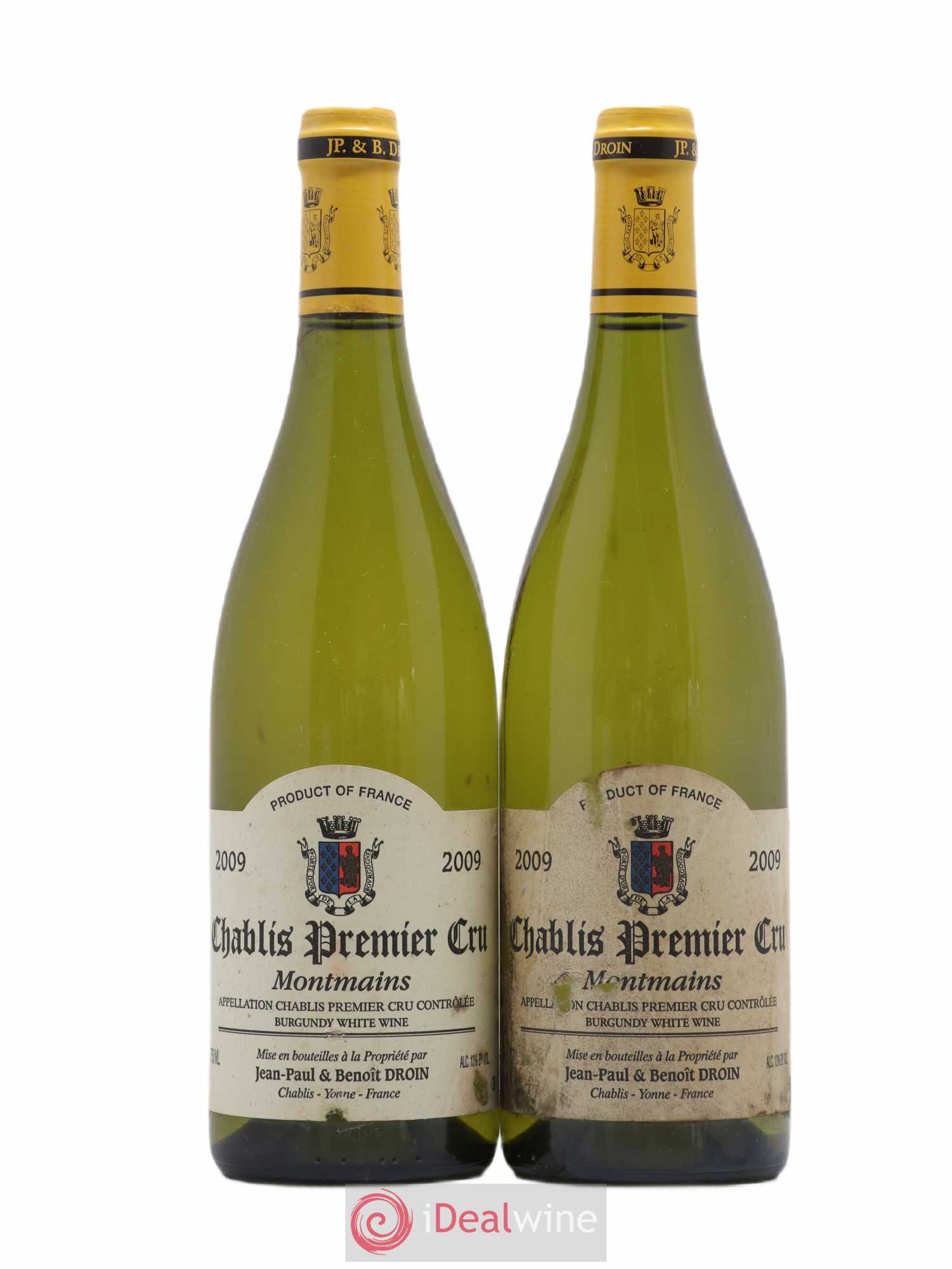 Chablis 1er Cru Montmains Jean-Paul & Benoît Droin (Domaine) 2009 - Lot de 2 bouteilles - 0