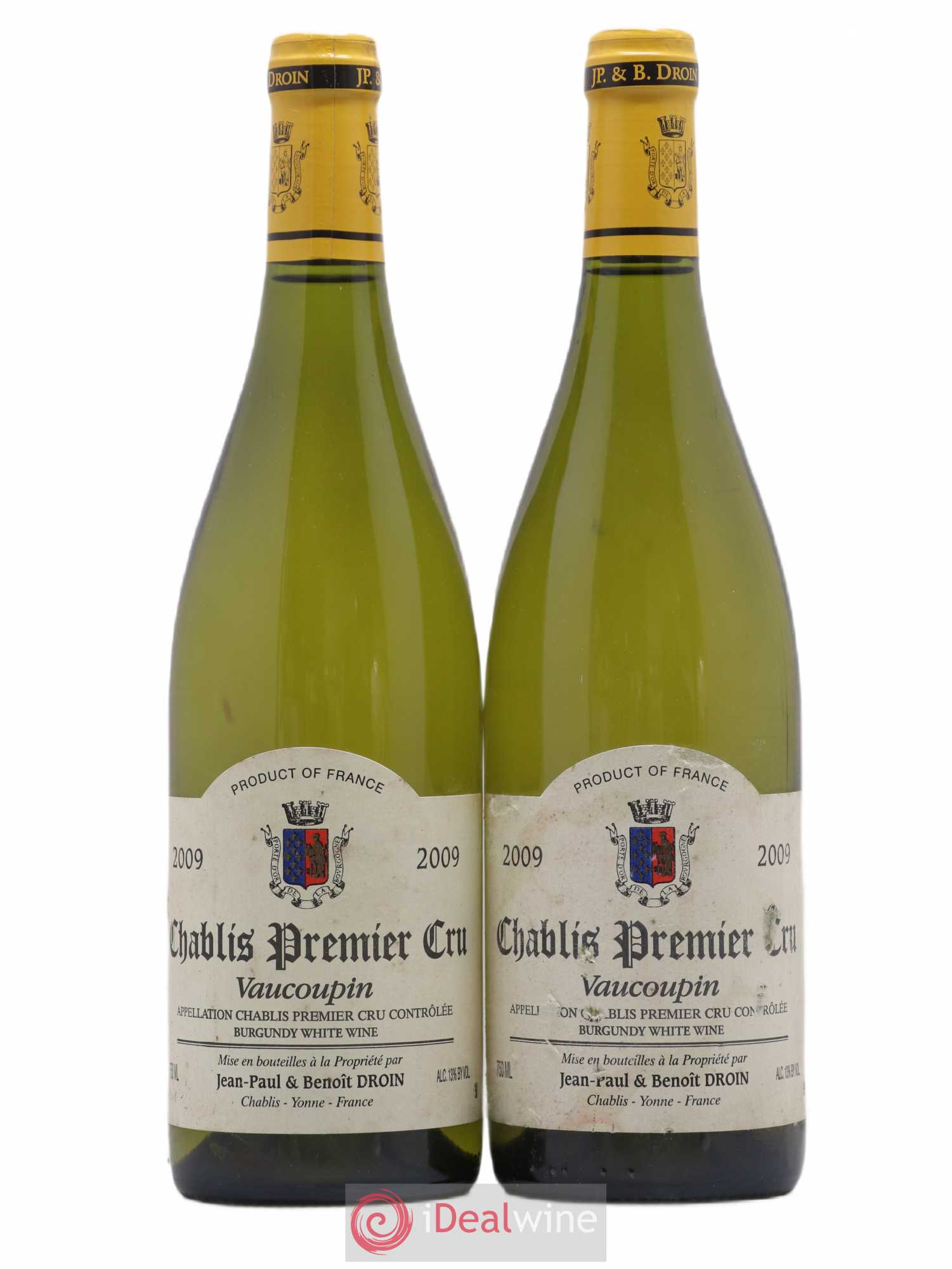 Chablis 1er Cru Vaucoupin Jean Paul Droin 2009 - Posten von 2 Flaschen - 0