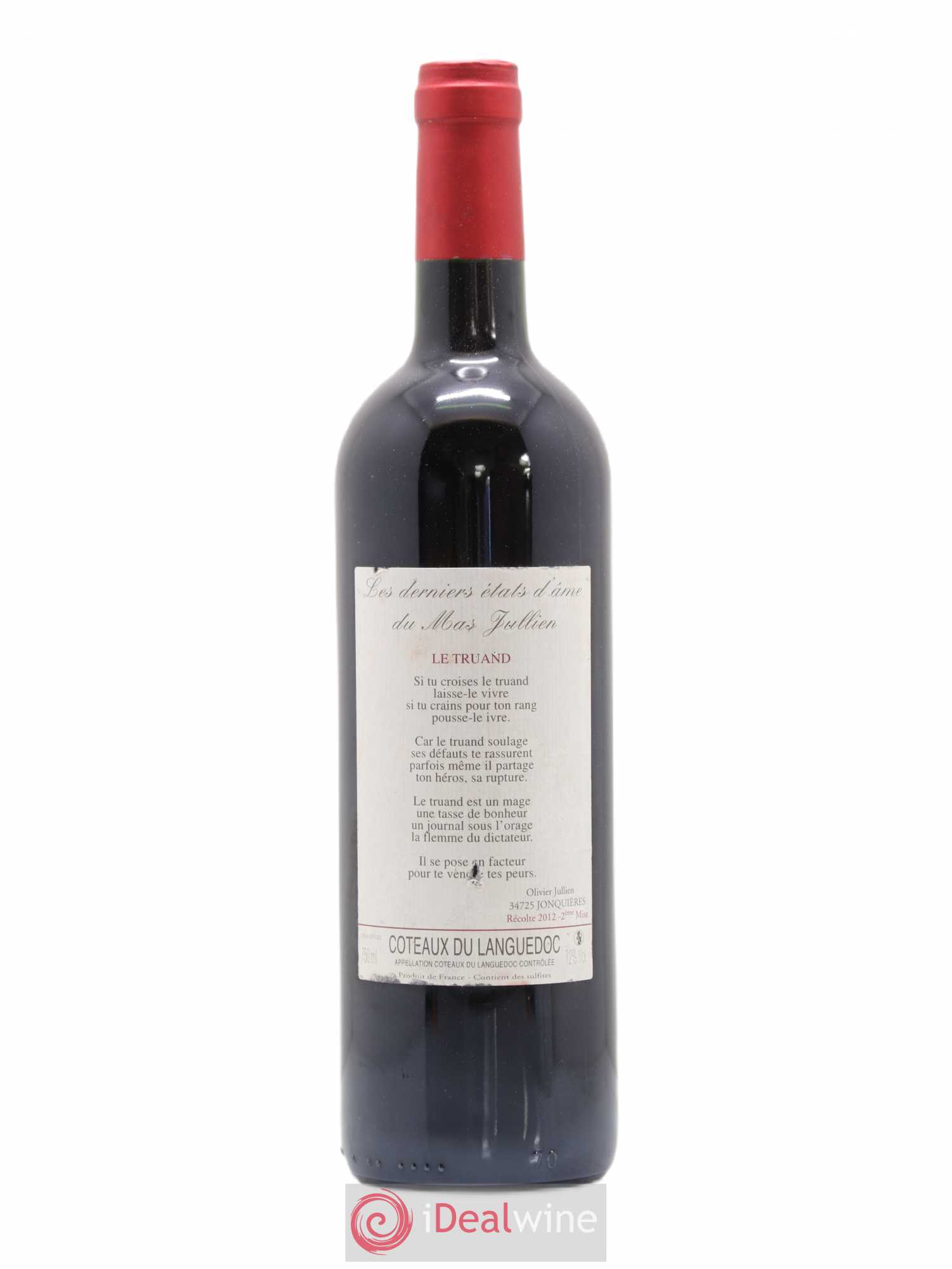 Terrasses du Larzac Mas Jullien Les Etats d'Ame du Mas Jullien Olivier Jullien 2ème mise Le truand 2012 - Lot de 1 bouteille - 0