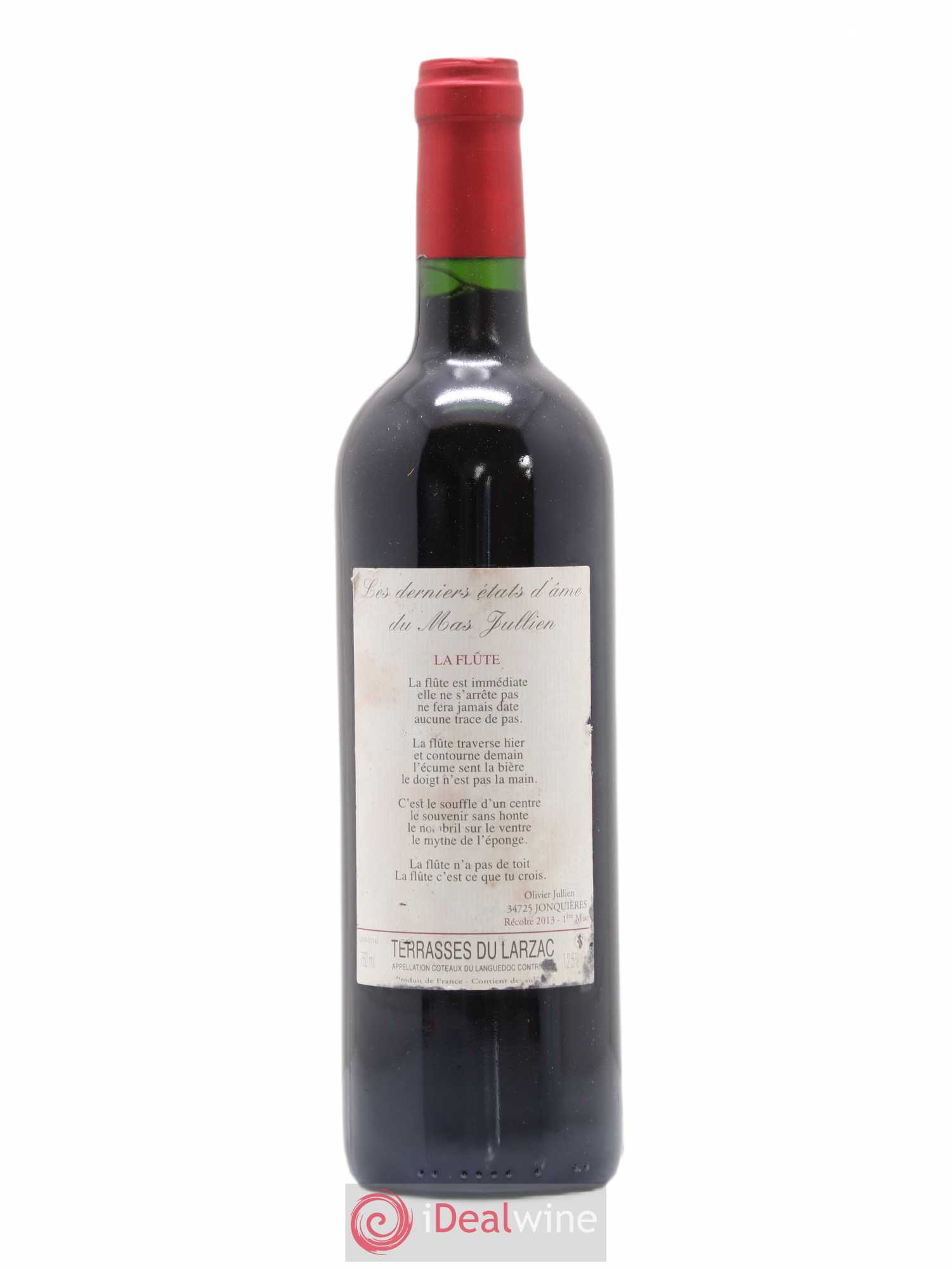 Terrasses du Larzac Mas Jullien Les Etats d'Ame du Mas Jullien Olivier Jullien La Flûte 2013 - Lot de 1 bouteille - 0