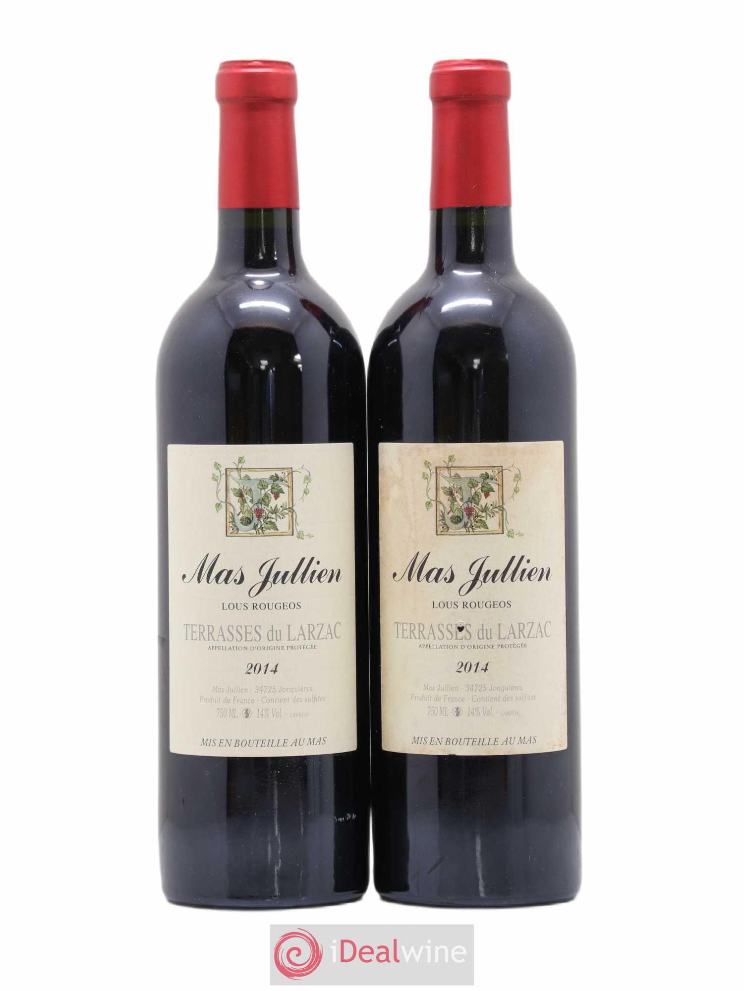 Terrasses du Larzac Mas Jullien Lous Rougeos Olivier Jullien 2014 - Lot de 2 bouteilles - 0
