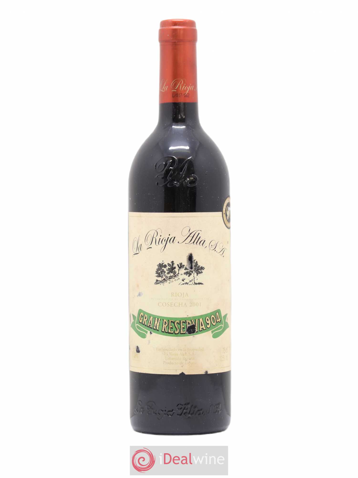 Rioja DOCa Gran Reserva 904 La Rioja Alta 2001 - Posten von 1 Flasche - 0