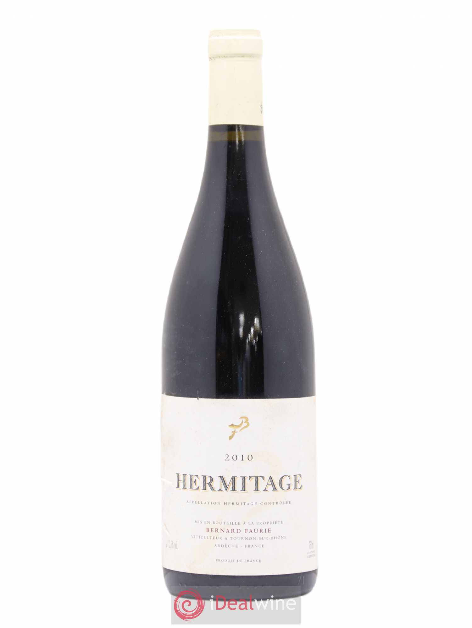 Hermitage Greffieux Bessards (capsule blanche) Bernard Faurie 2010 - Lot de 1 bouteille - 0