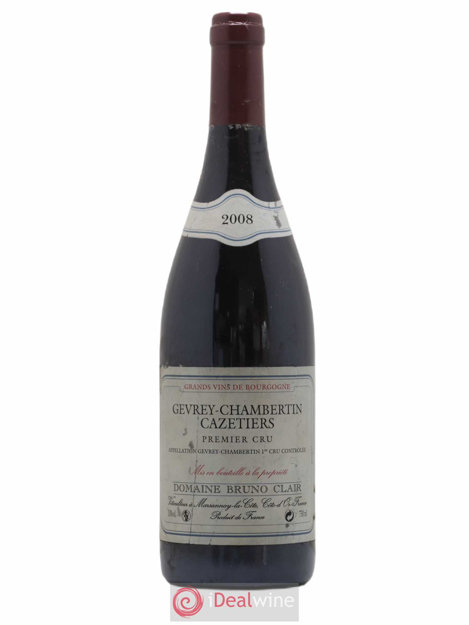 Gevrey-Chambertin 1er Cru Les Cazetiers Bruno Clair (Domaine) 2008 - Lot de 1 bouteille - 0