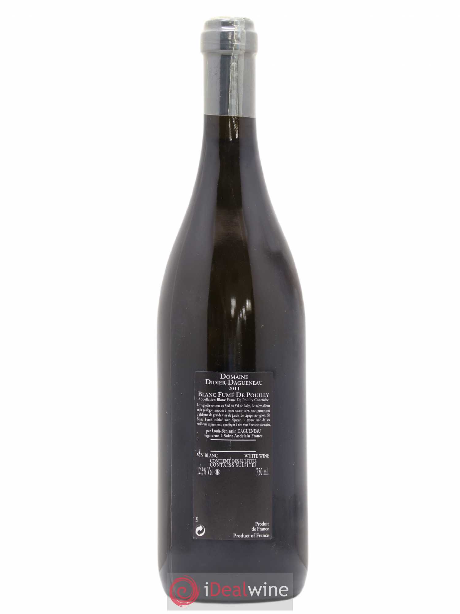 Vin de France (anciennement Pouilly-Fumé) Silex Dagueneau (Domaine Didier - Louis-Benjamin) 2011 - Lot de 1 bouteille - 1