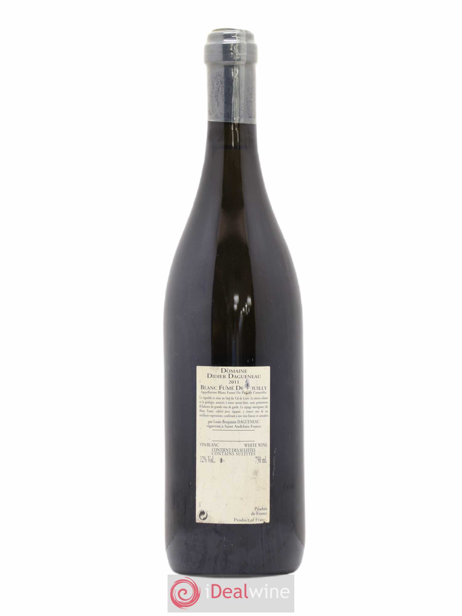 Pouilly-Fumé Blanc Fumé de Pouilly Dagueneau (Domaine Didier - Louis-Benjamin) 2011 - Lot de 1 bouteille - 1