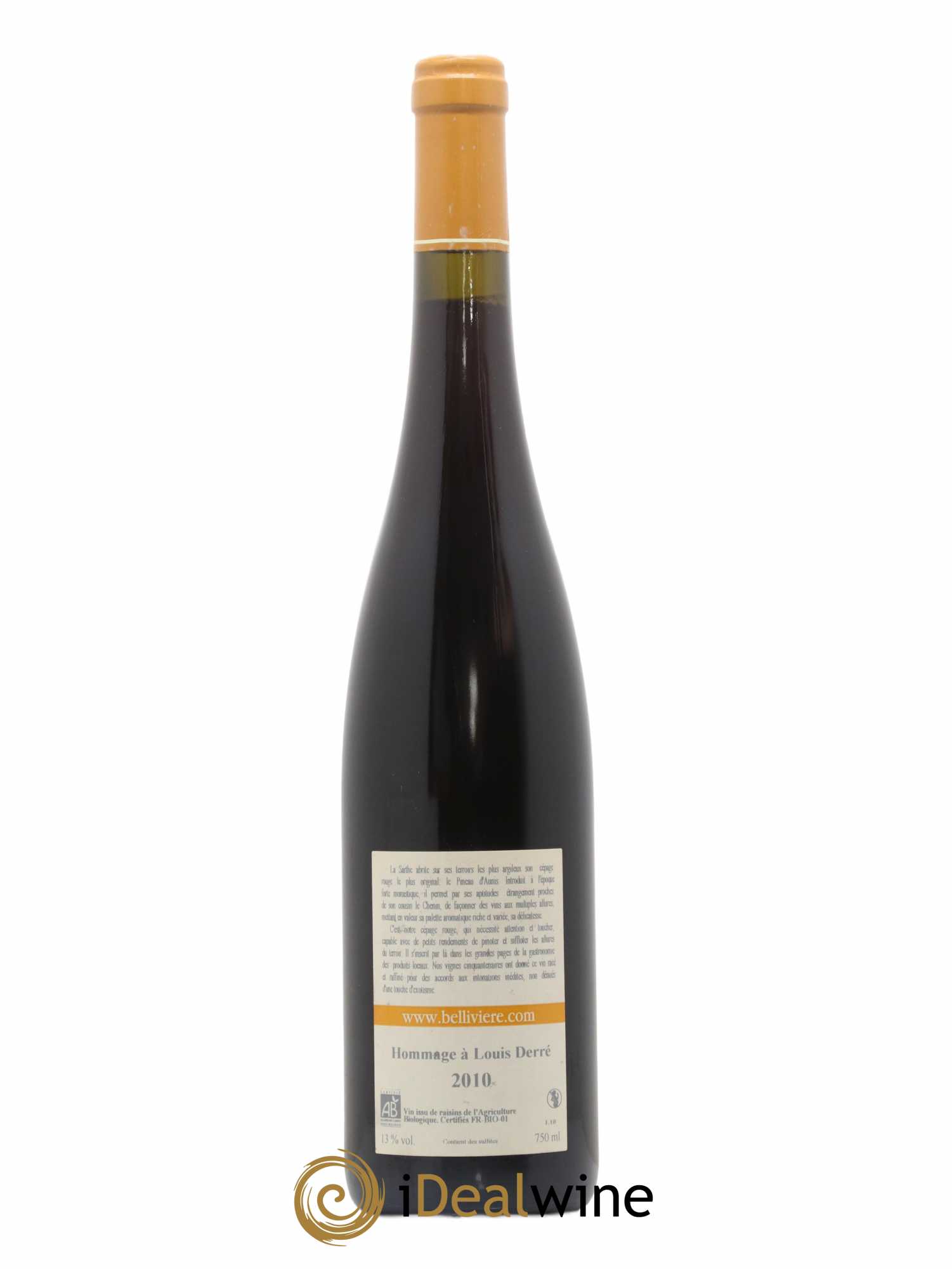 Coteaux du Loir Hommage à Louis Derré Domaine de Bellivière 2010 - Lot de 1 bouteille - 1