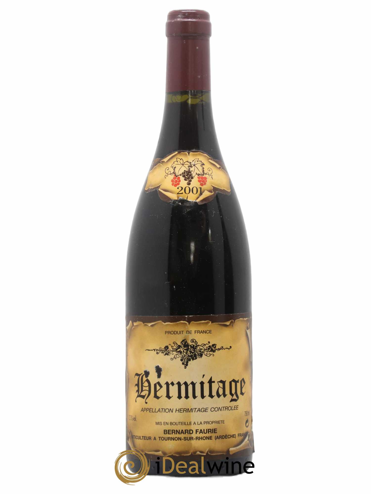 Hermitage Bernard Faurie 2001 - Lot de 1 bouteille - 0