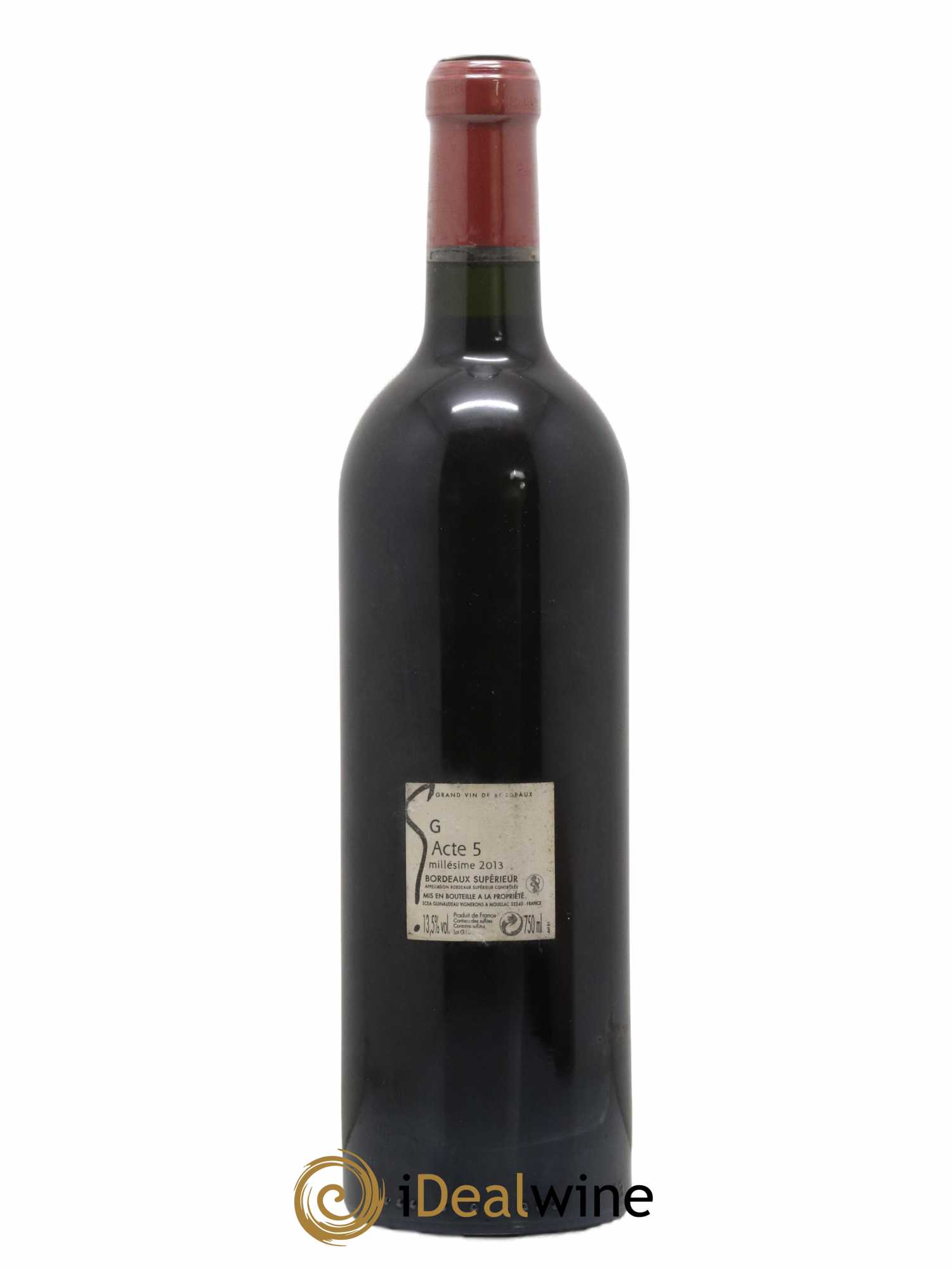 Bordeaux Supérieur G Acte 5 Guinaudeau 2013 - Lot de 1 bouteille - 1
