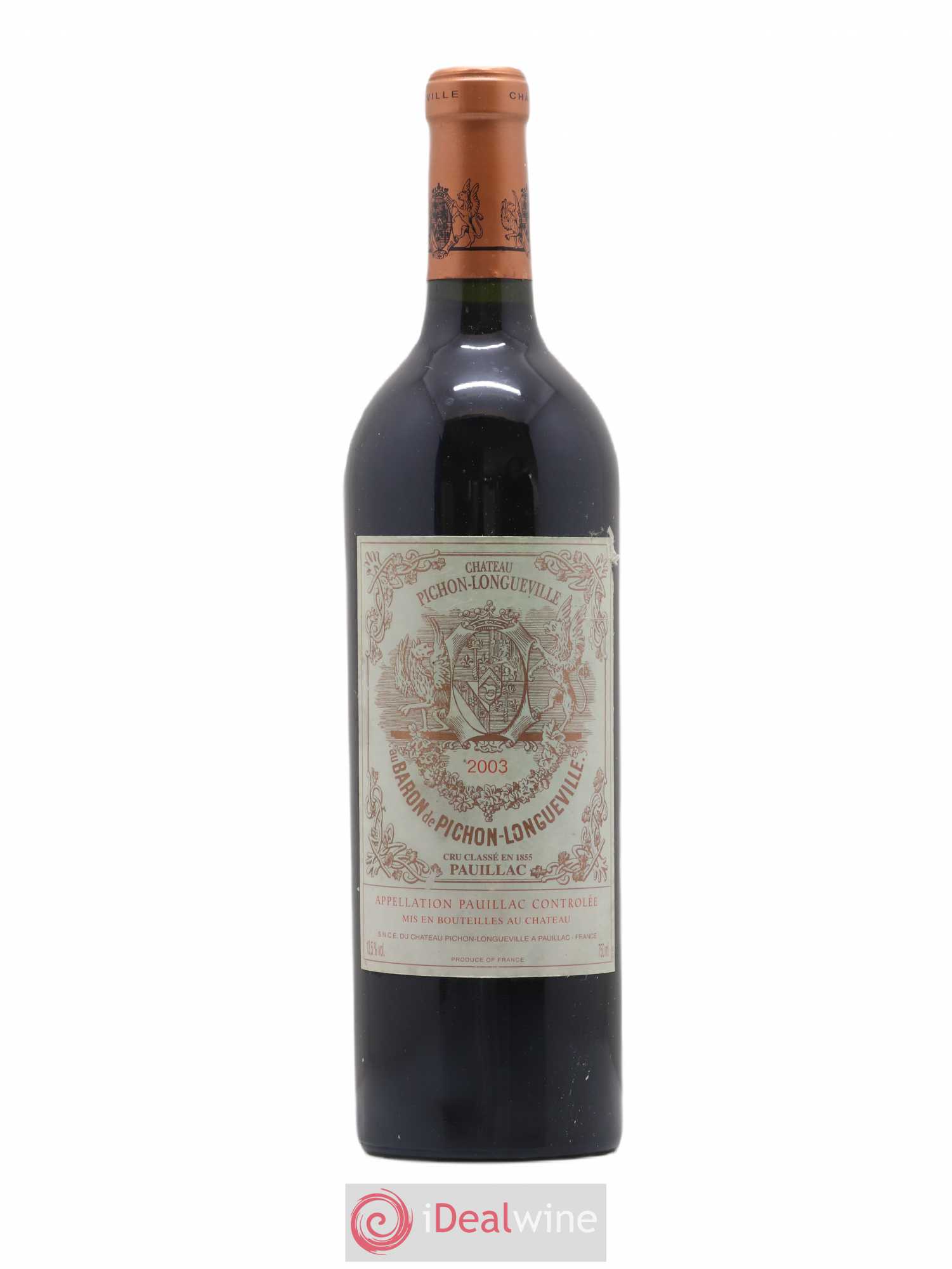 Pichon Longueville Baron 2ème Grand Cru Classé 2003 - Lot de 1 bouteille - 0