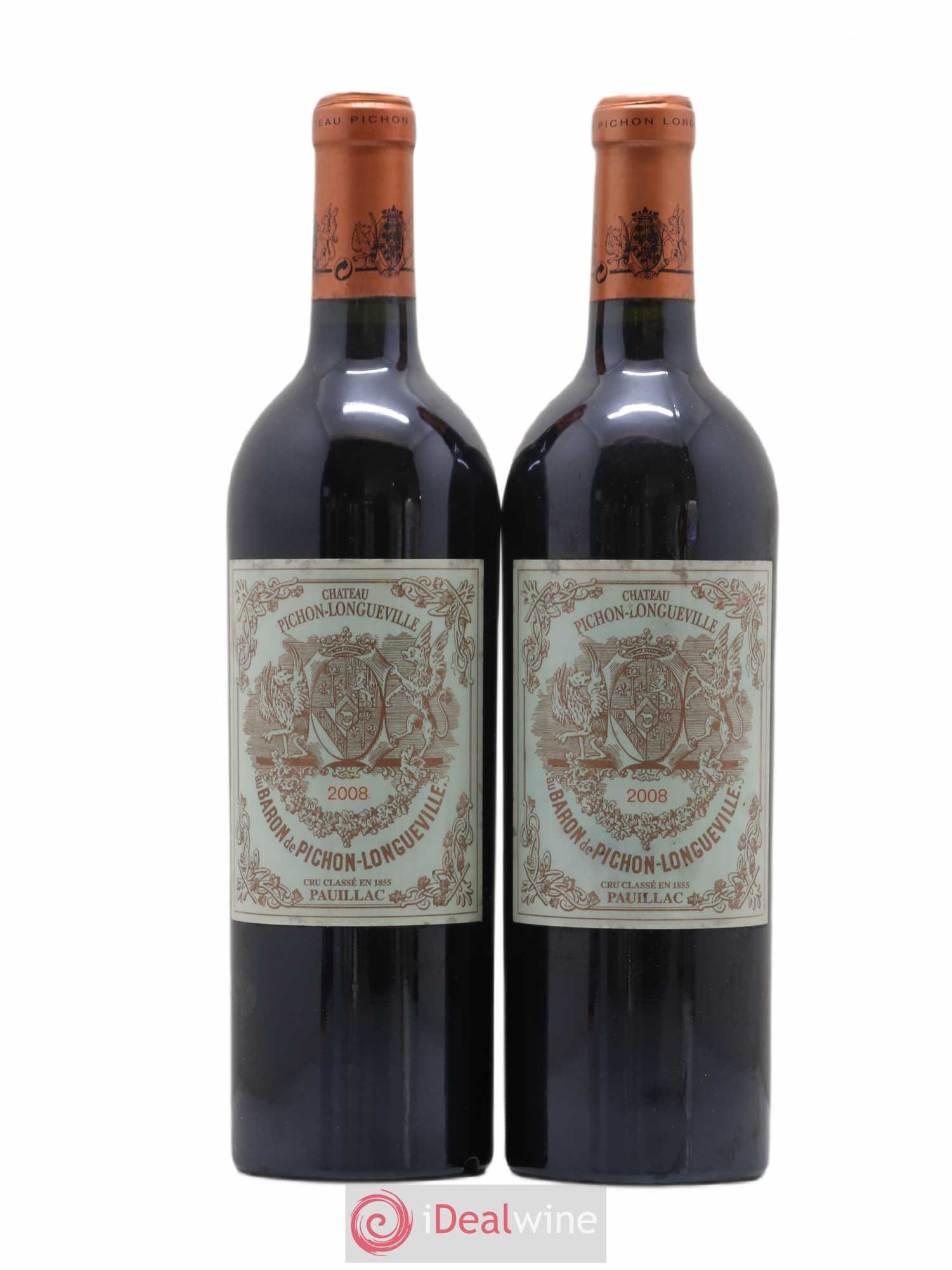 Pichon Longueville Baron 2ème Grand Cru Classé 2008 - Lot de 2 bouteilles - 0