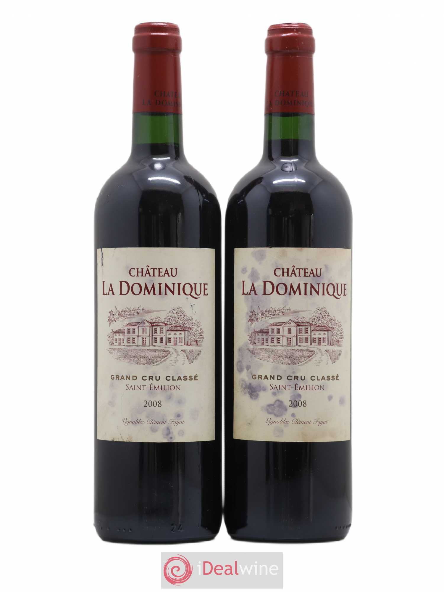 Château la Dominique Grand Cru Classé 2008 - Lot de 2 bouteilles - 0