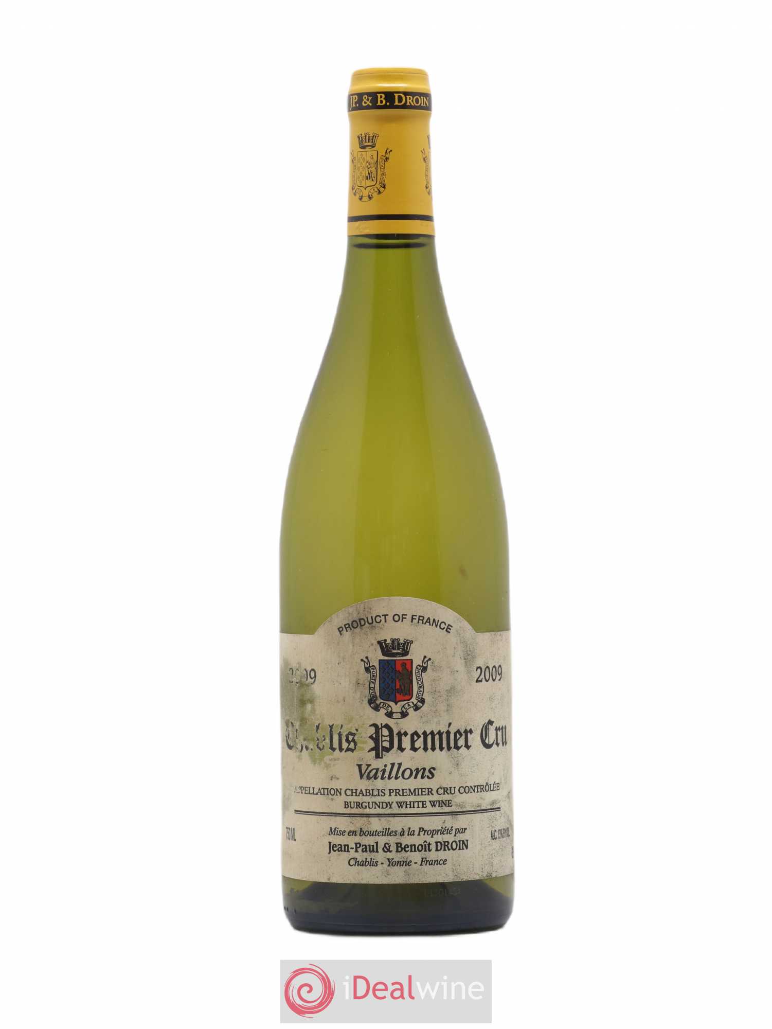 Chablis 1er Cru Vaillons Jean-Paul & Benoît Droin (Domaine) 2009 - Lot de 1 bouteille - 0
