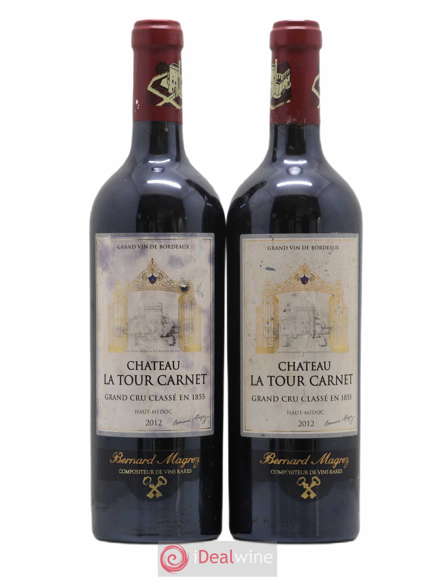 Château la Tour Carnet 4ème Grand Cru Classé 2012 - Lot de 2 bouteilles - 0