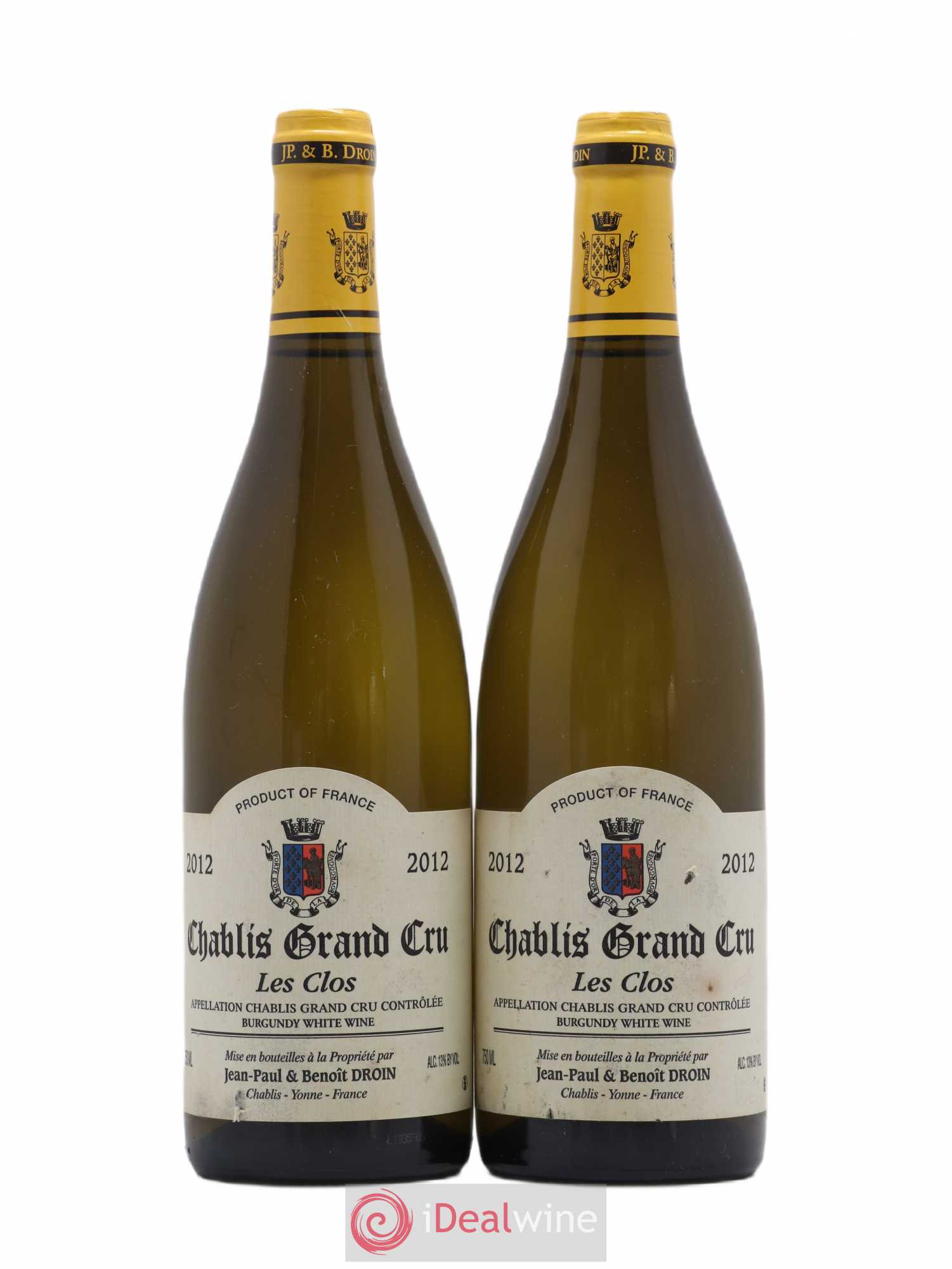 Chablis Grand Cru Les Clos Jean-Paul & Benoît Droin (Domaine) 2012 - Lot de 2 bouteilles - 0