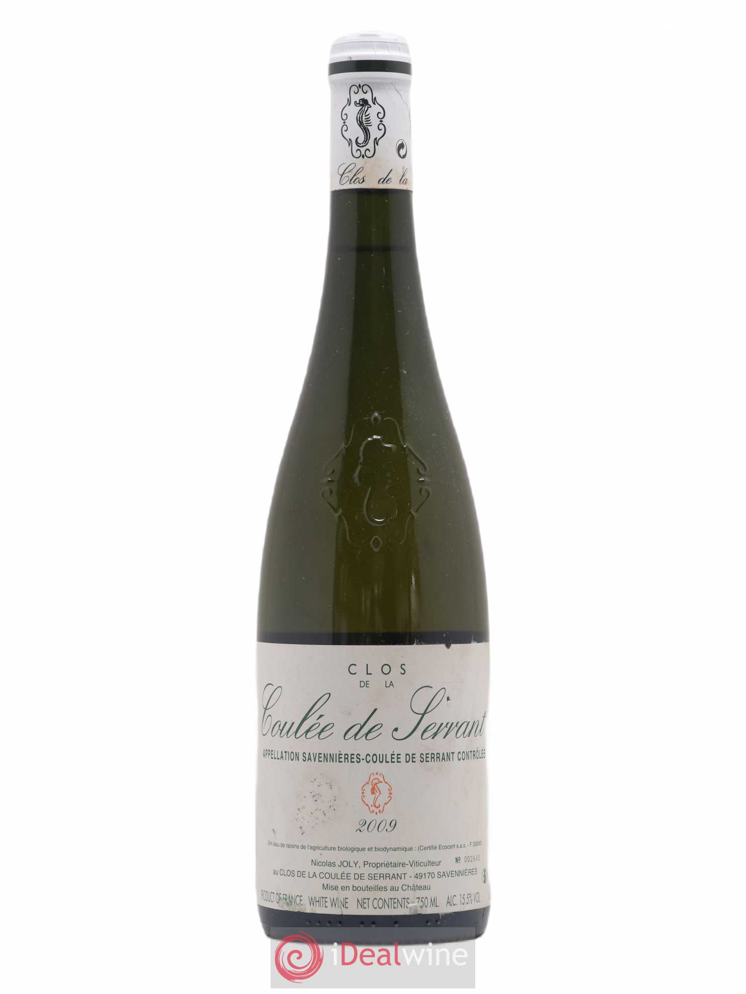 Savennières Clos de la Coulée de Serrant Vignobles de la Coulée de Serrant - Nicolas Joly 2009 - Lot de 1 bouteille - 0