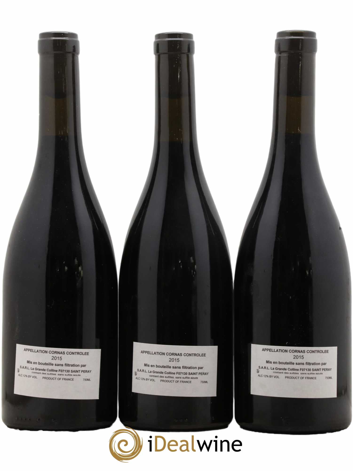 Cornas Hirotake Ooka - Domaine La Grande Colline 2015 - Lot de 3 bouteilles - 1