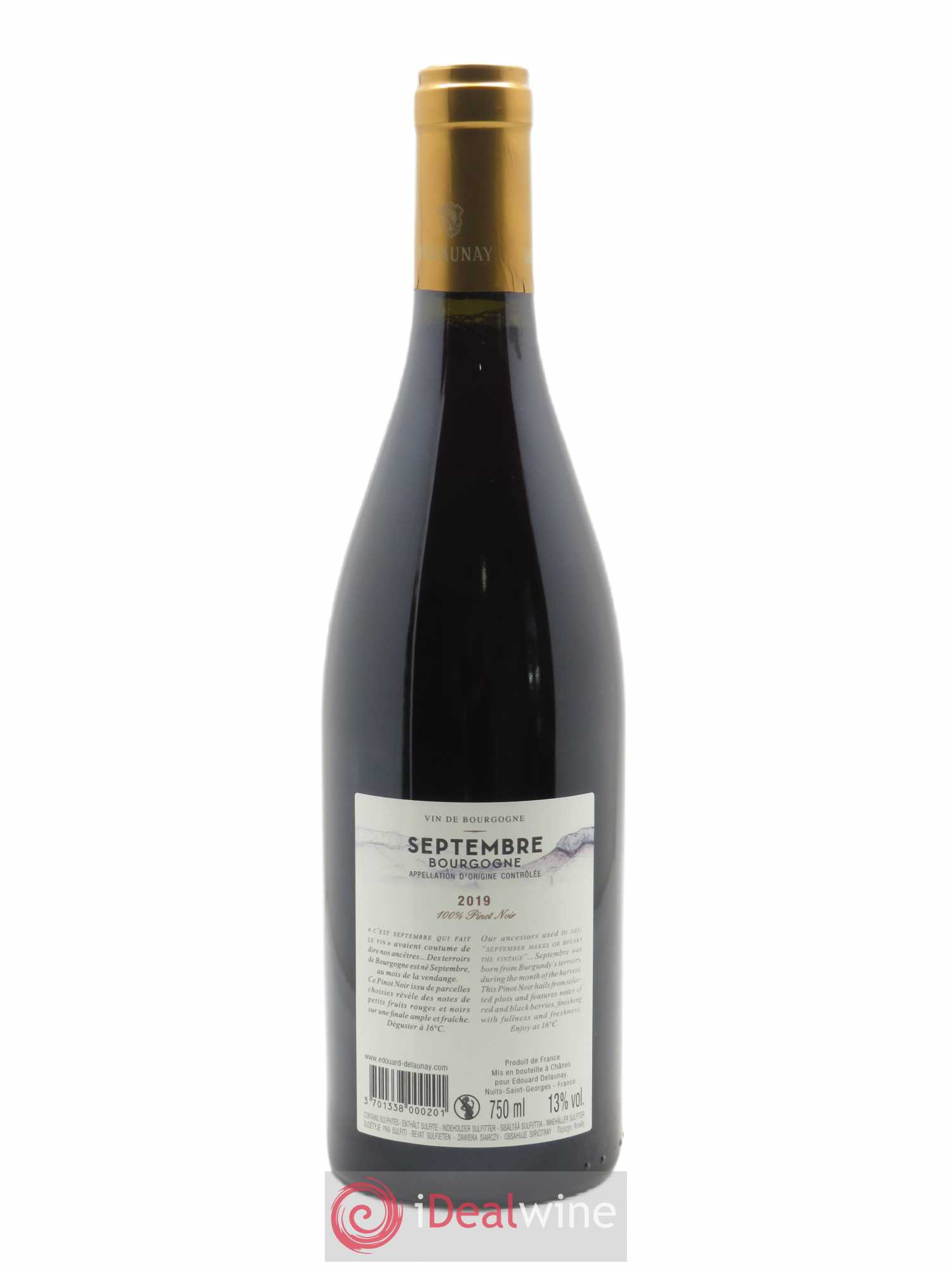 Bourgogne Septembre Edouard Delaunay 2019 - Lot de 1 bouteille - 1