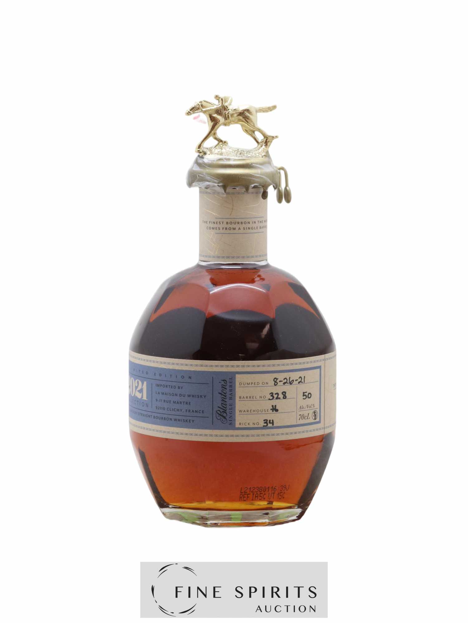 Blanton's Of. Warehouse H - Barrel n°328 - dumped 2021 LMDW Limited Edition - Lot de 1 bouteille - 2