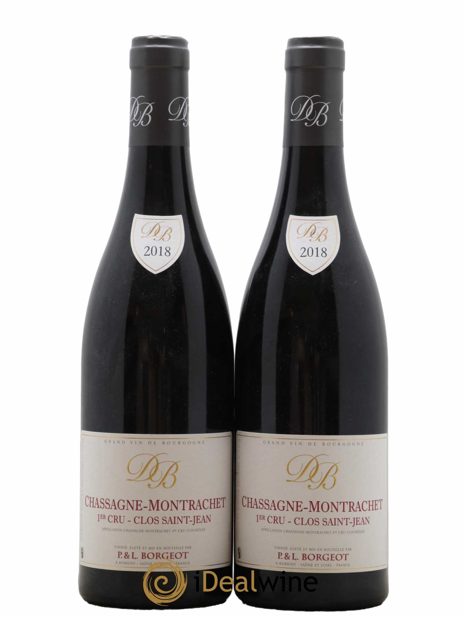 Chassagne-Montrachet 1er Cru Clos Saint Jean Domaine Borgeot 2018 - Lot de 2 bouteilles - 0