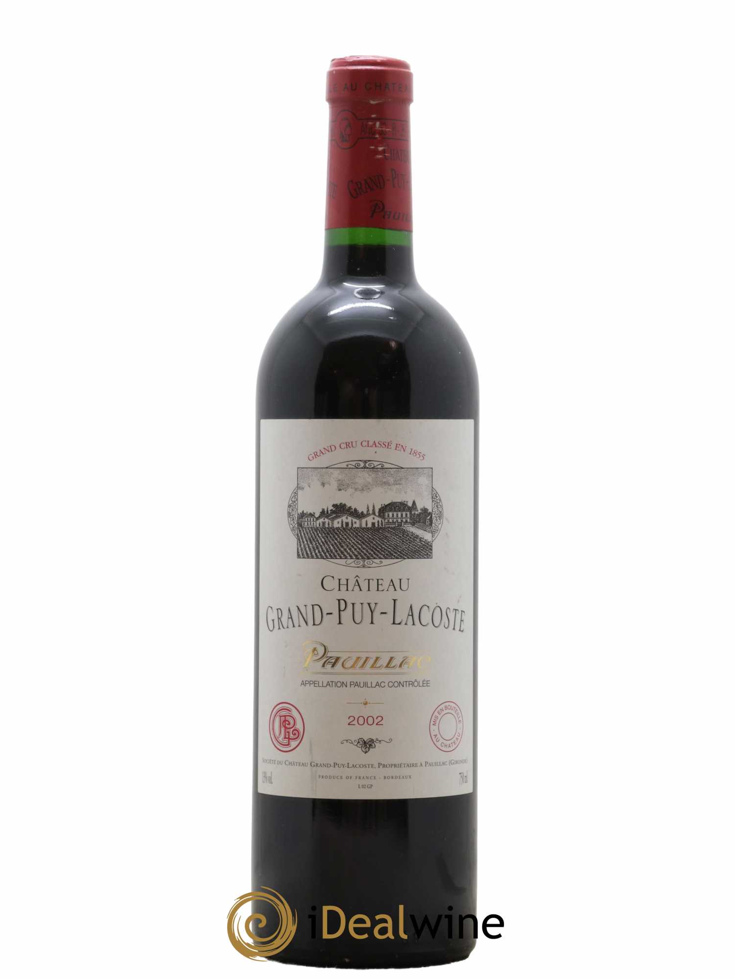 Château Grand Puy Lacoste 5ème Grand Cru Classé 2002 - Lot de 1 bouteille - 0