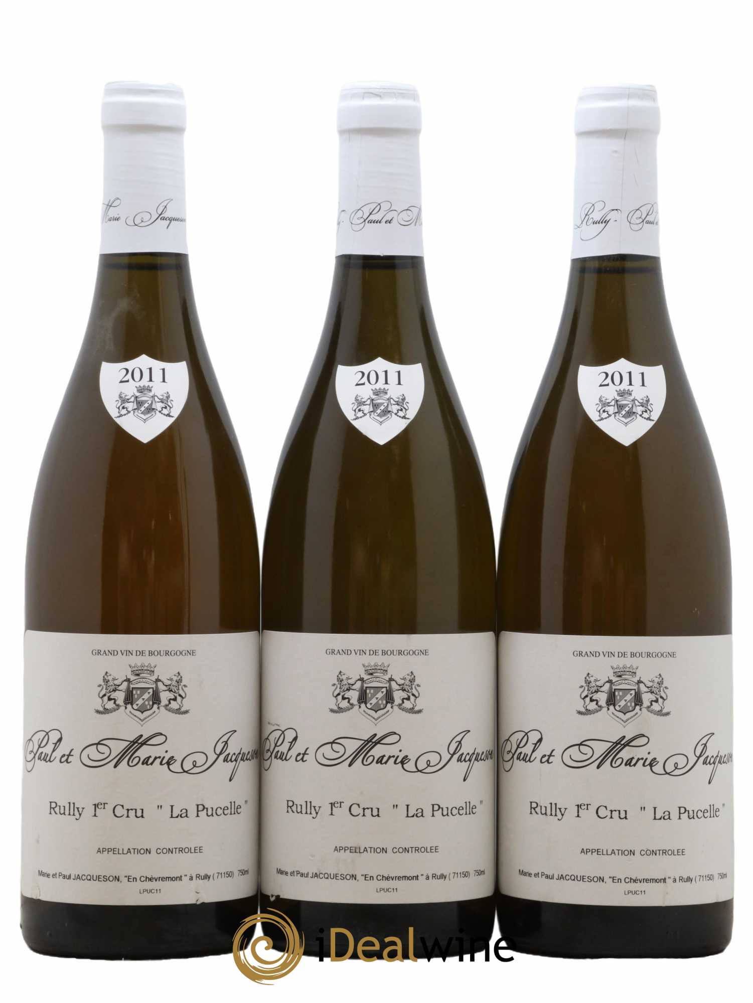 Rully 1er Cru La Pucelle Paul & Marie Jacqueson 2011 - Posten von 3 Flaschen - 0