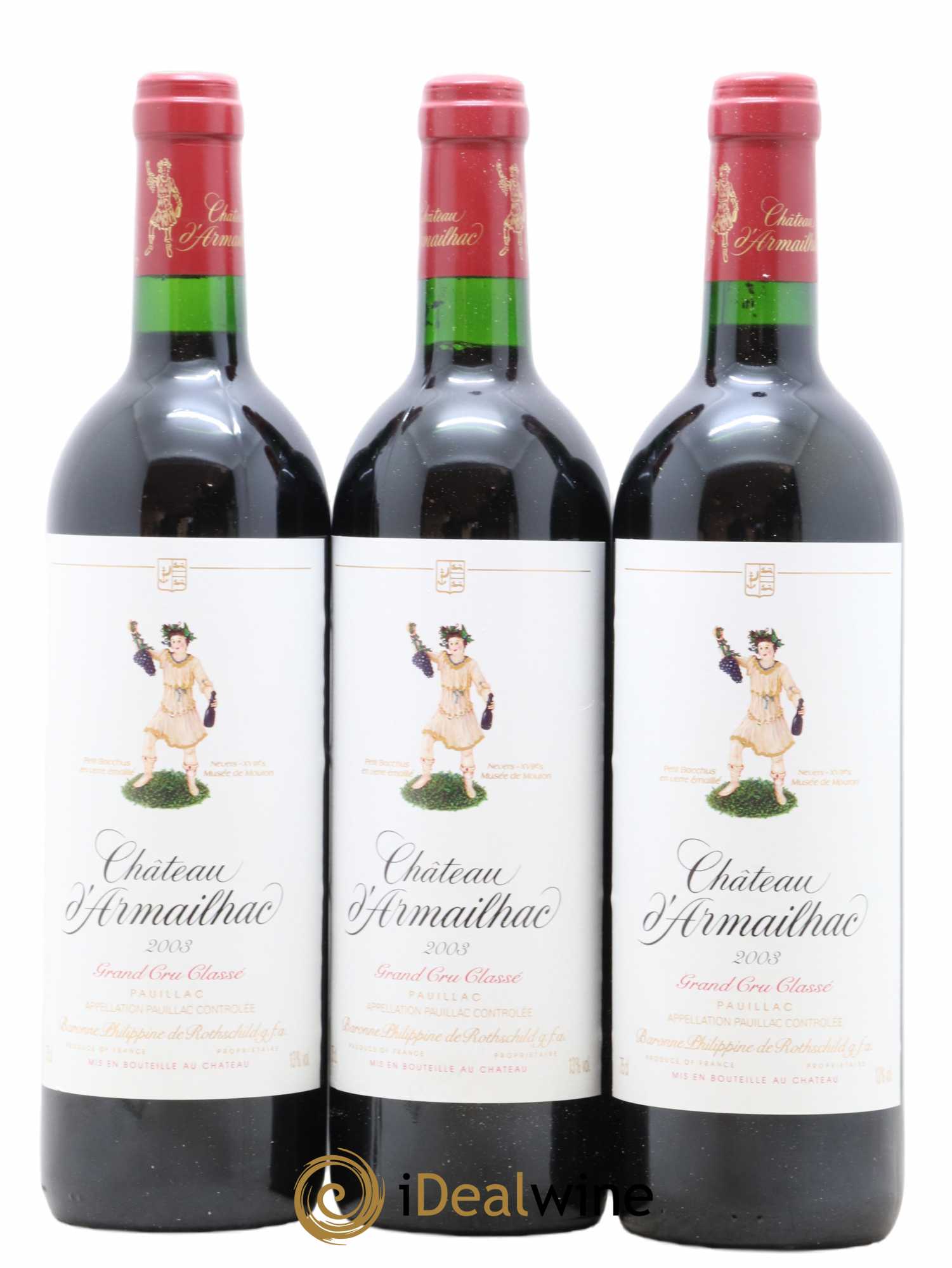 Château d' Armailhac - Mouton Baron(ne) Philippe 5ème Grand Cru Classé 2003 - Lot of 12 bottles - 2