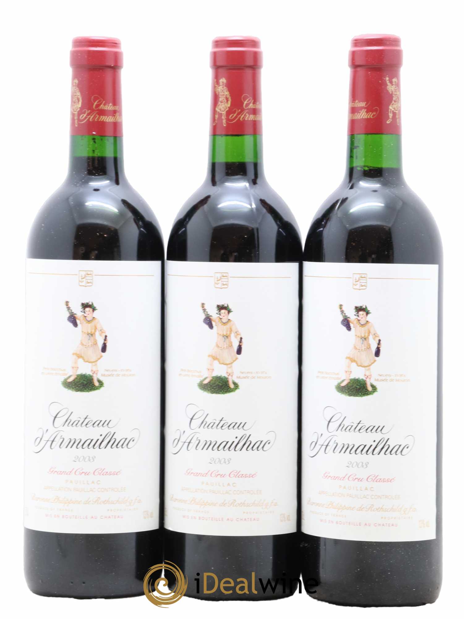 Château d' Armailhac - Mouton Baron(ne) Philippe 5ème Grand Cru Classé 2003 - Lot of 12 bottles - 3