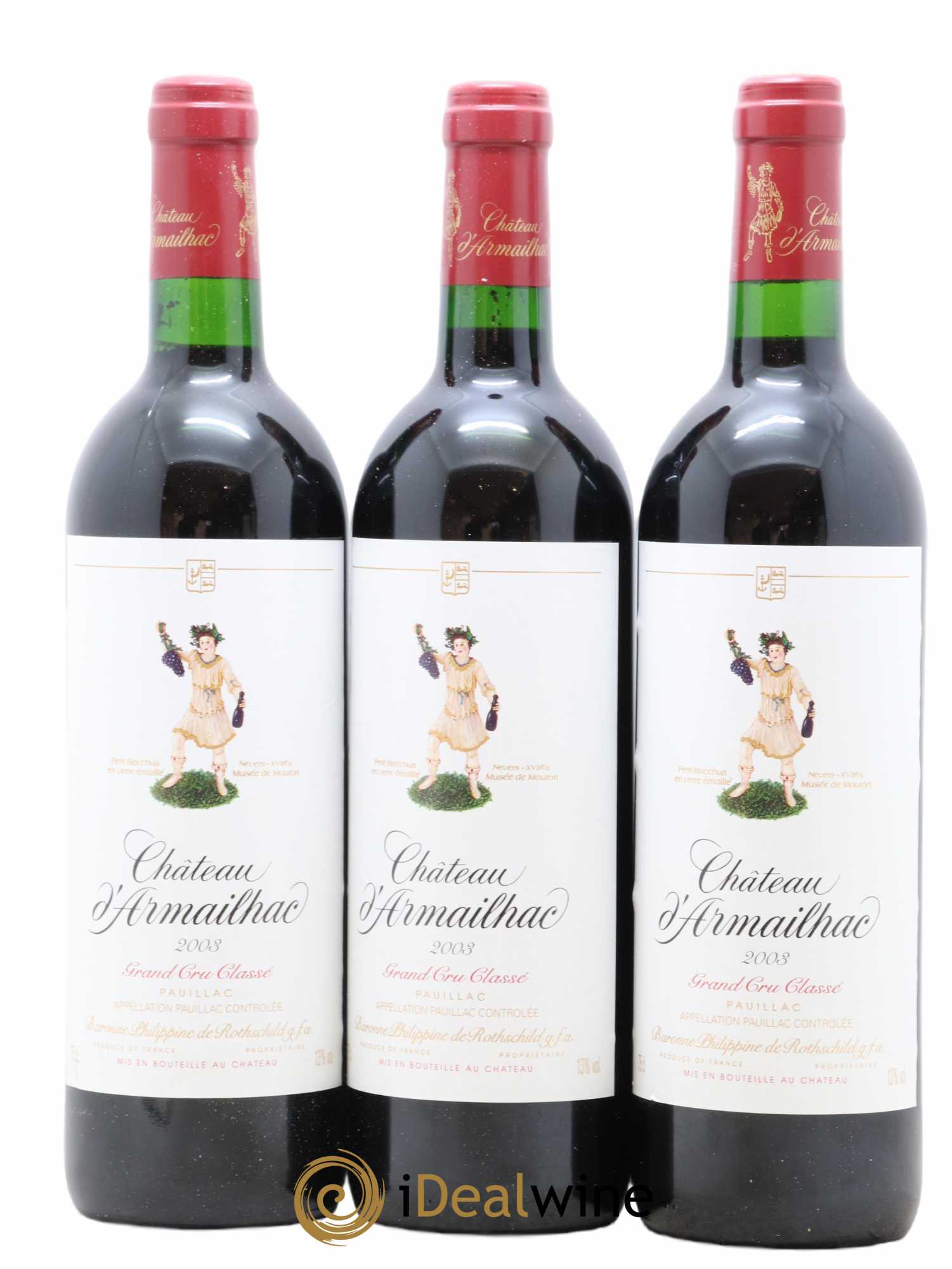 Château d' Armailhac - Mouton Baron(ne) Philippe 5ème Grand Cru Classé 2003 - Lot of 12 bottles - 4