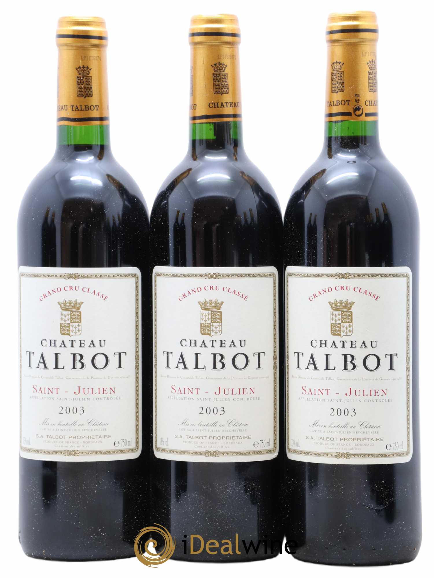 Château Talbot 4ème Grand Cru Classé 2003 - Lot de 12 bouteilles - 2