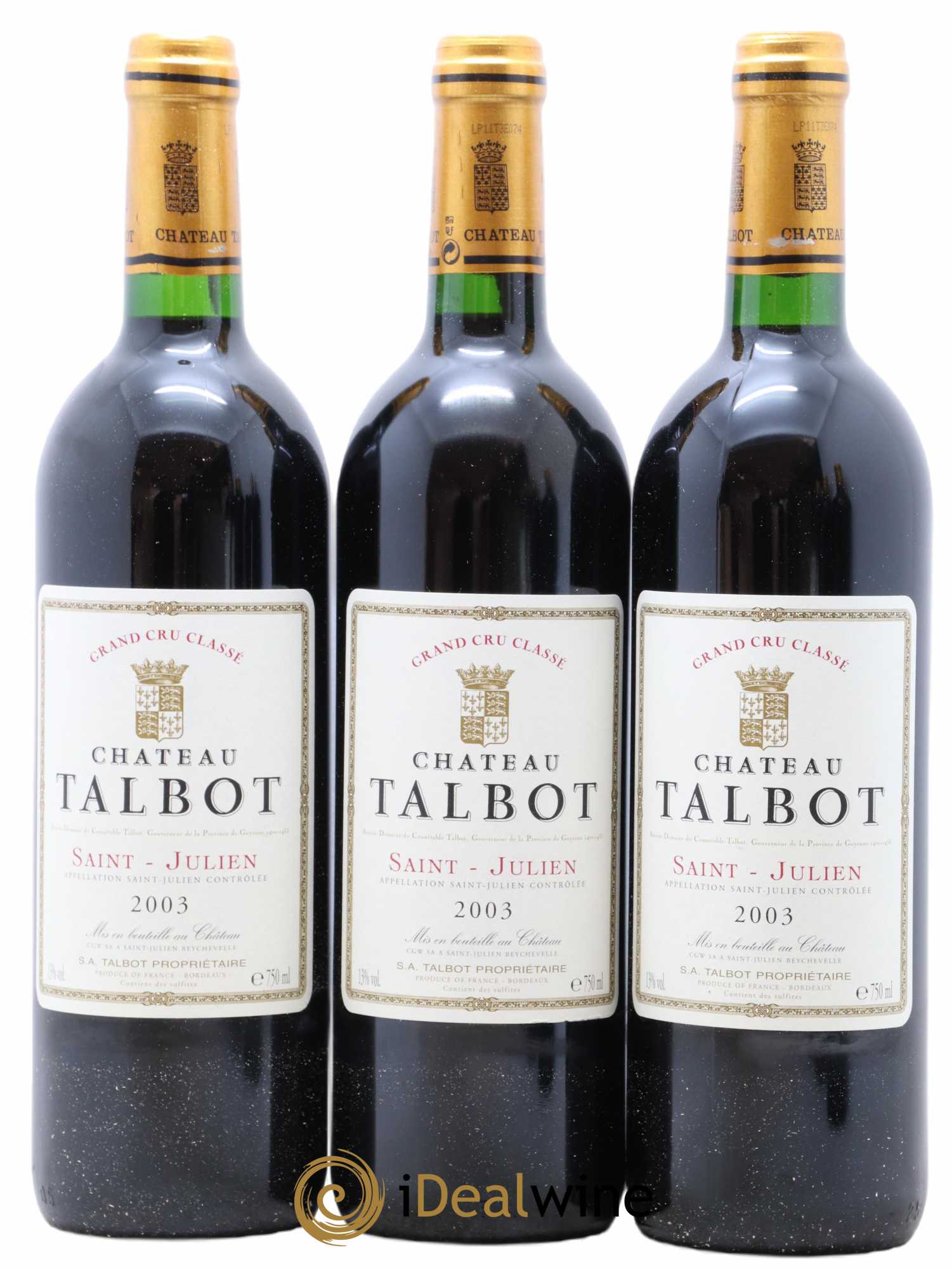 Château Talbot 4ème Grand Cru Classé 2003 - Lot de 12 bouteilles - 3