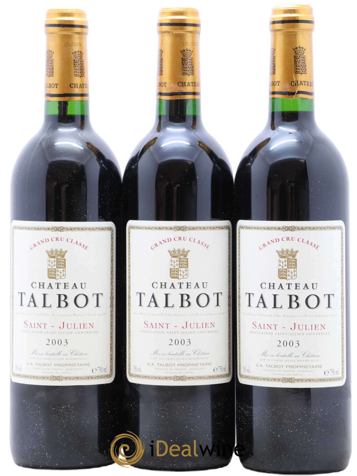 Château Talbot 4ème Grand Cru Classé 2003 - Lot de 12 bouteilles - 4