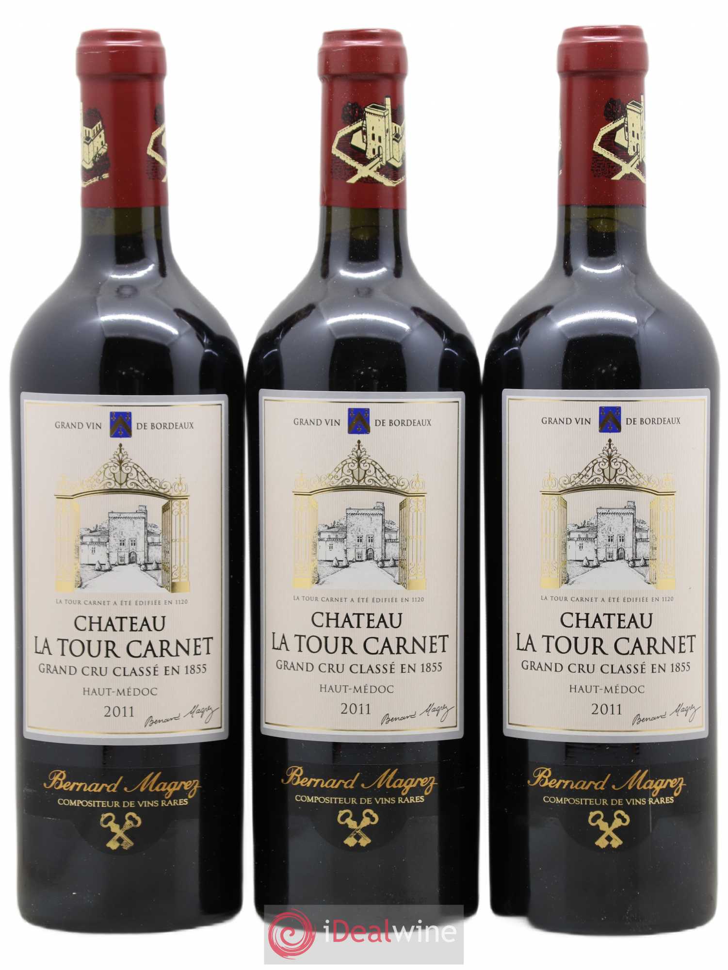 Château la Tour Carnet 4ème Grand Cru Classé 2011 - Lot de 6 bouteilles - 1