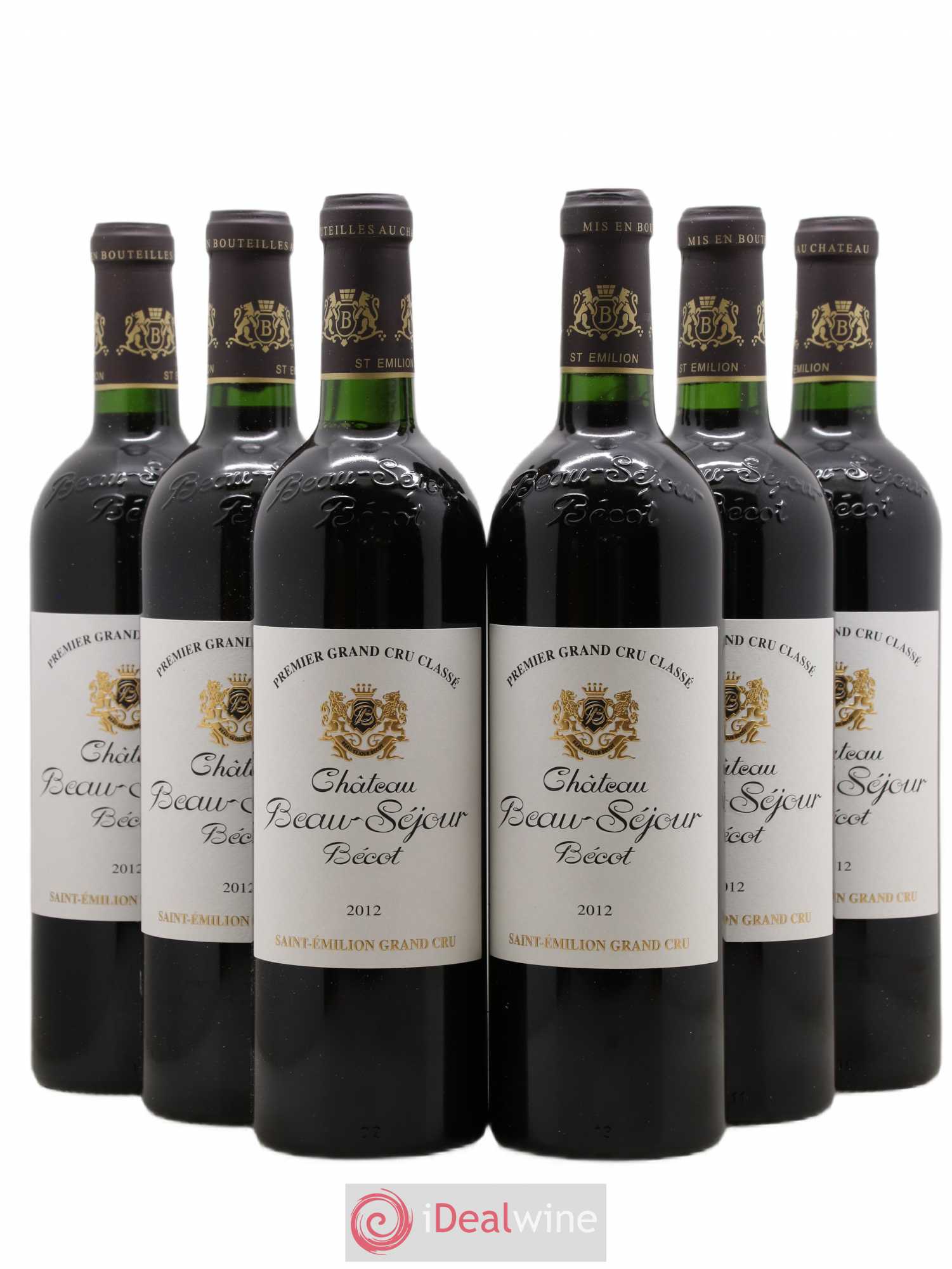 Château Beau-Séjour Bécot 1er Grand Cru Classé B 2012 - Lot de 6 bouteilles - 0