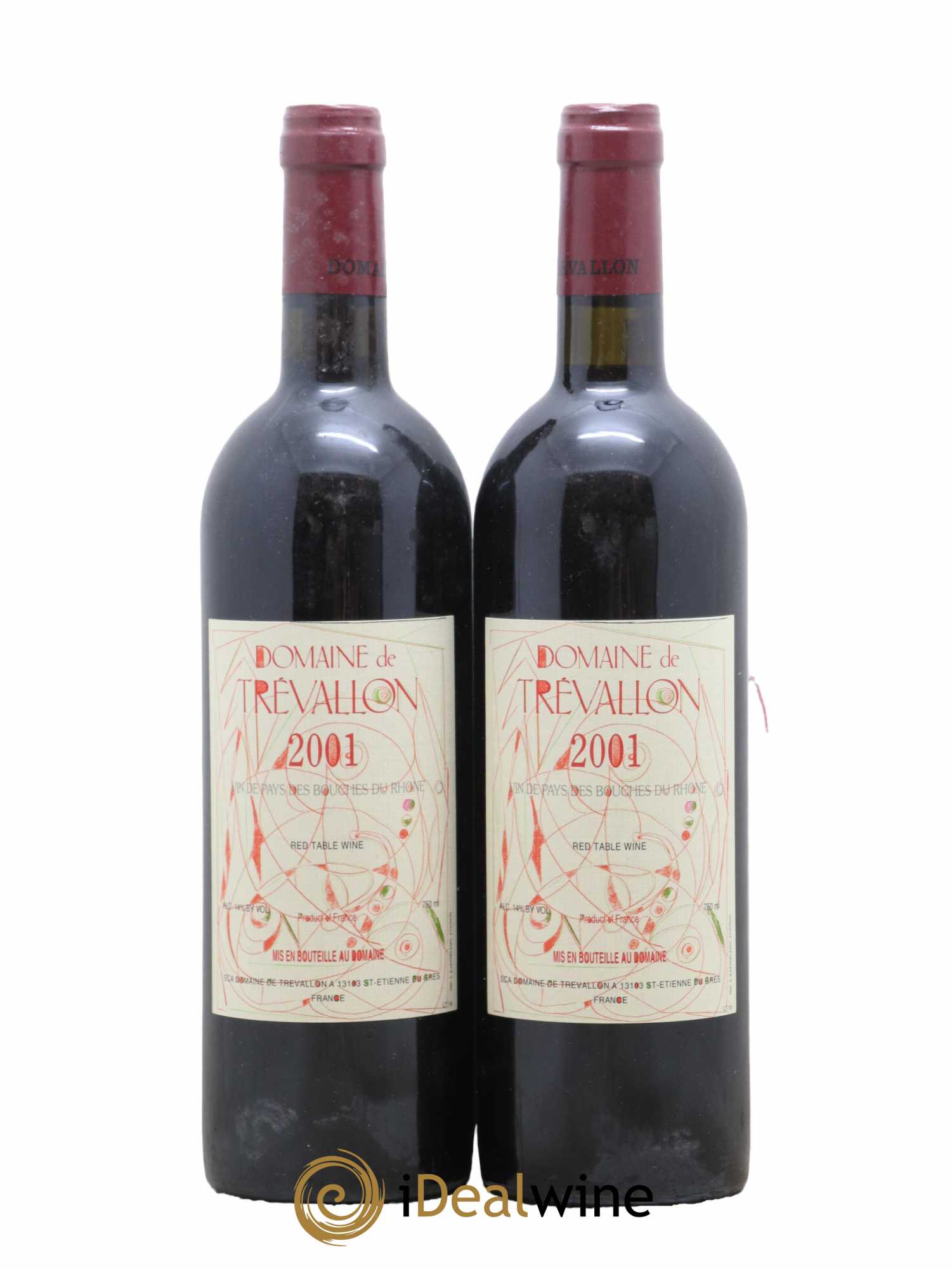 VDP Bouches du Rhône Trévallon (Domaine de) Eloi Dürrbach 2001 - Lot de 2 bouteilles - 0