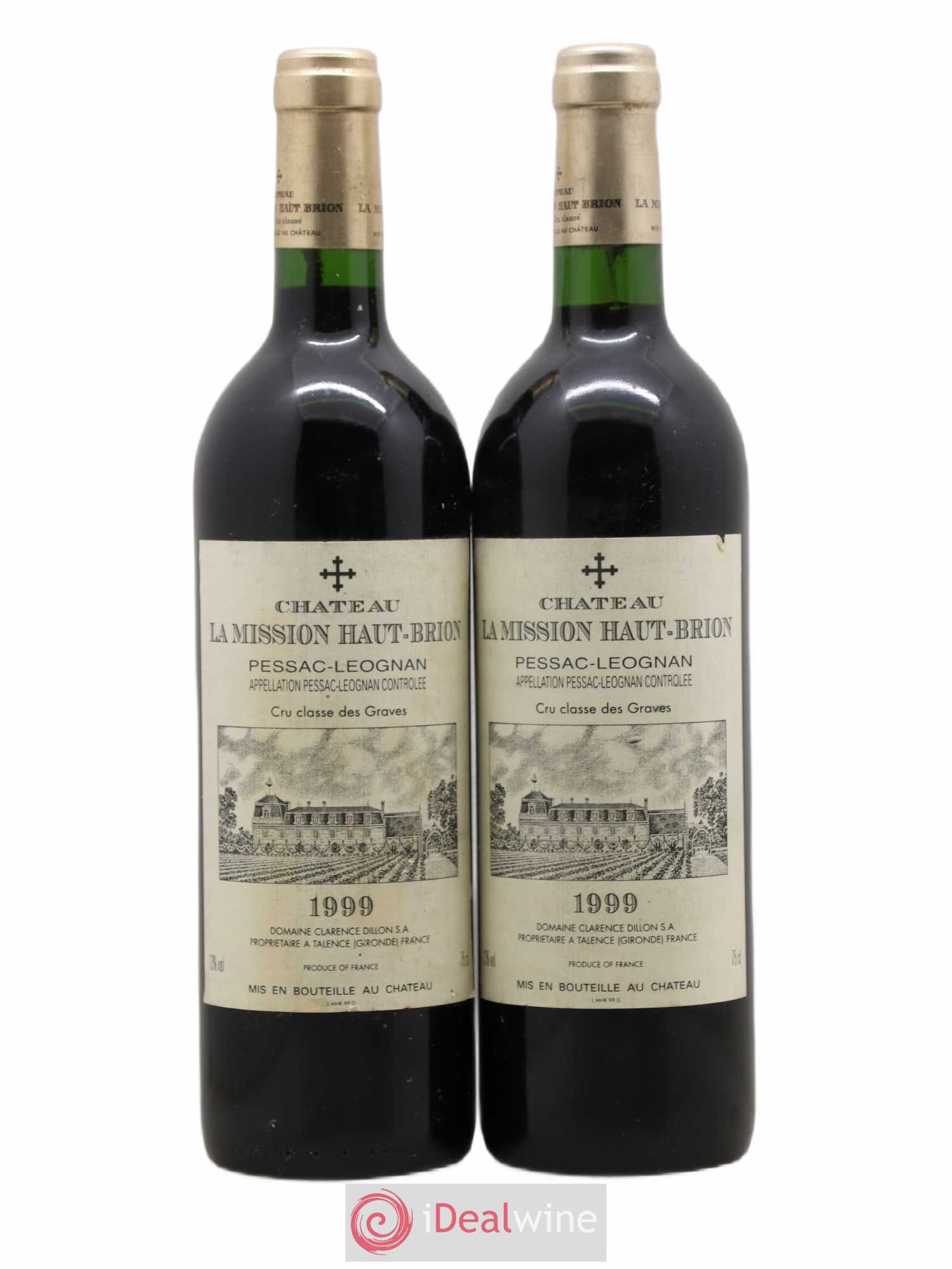 Château la Mission Haut-Brion Cru Classé de Graves 1999 - Lot de 2 bouteilles - 0