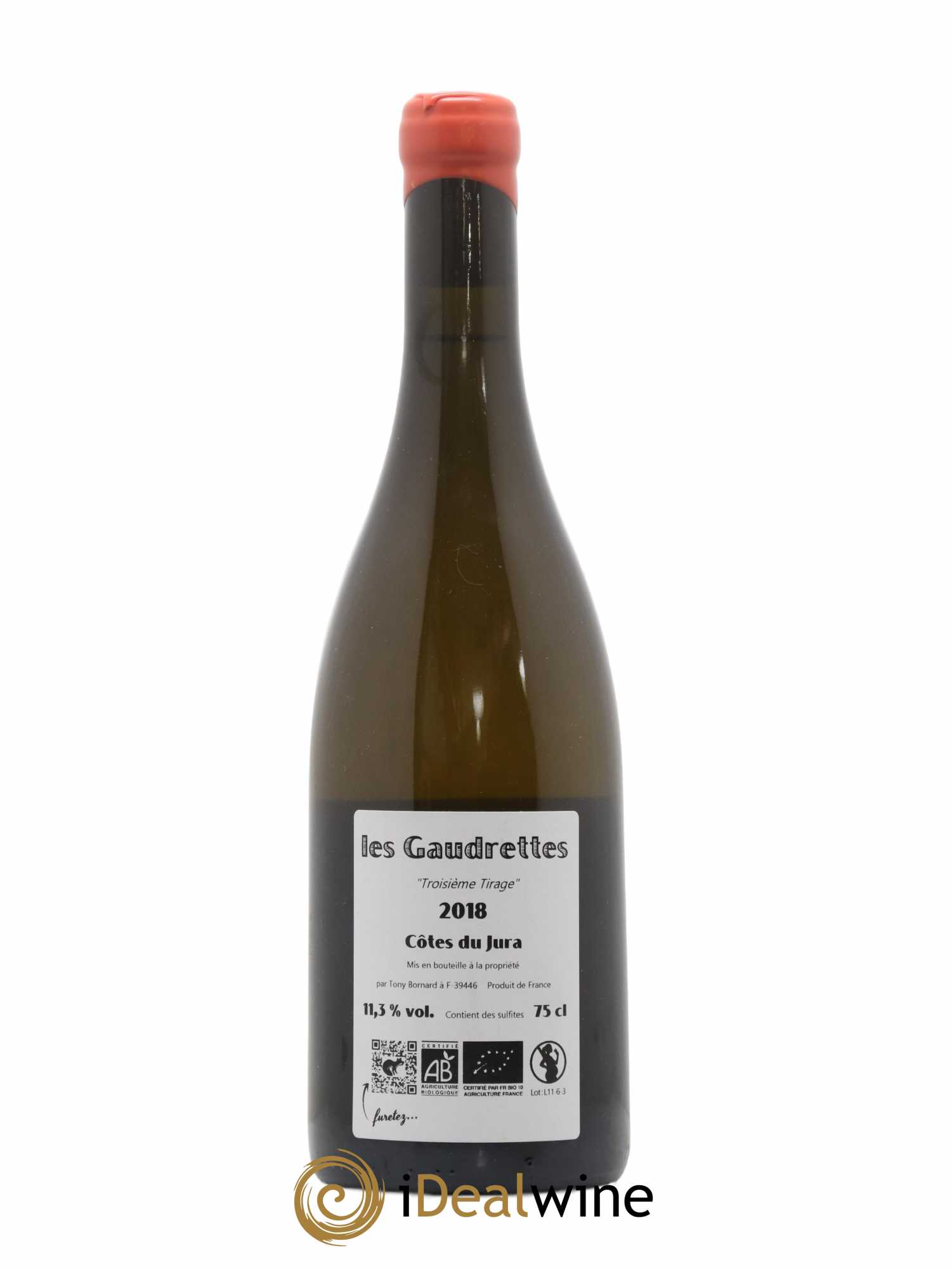 Côtes du Jura Les Gaudrettes Bornard Troisième Tirage 2018 - Lot de 1 bouteille - 1