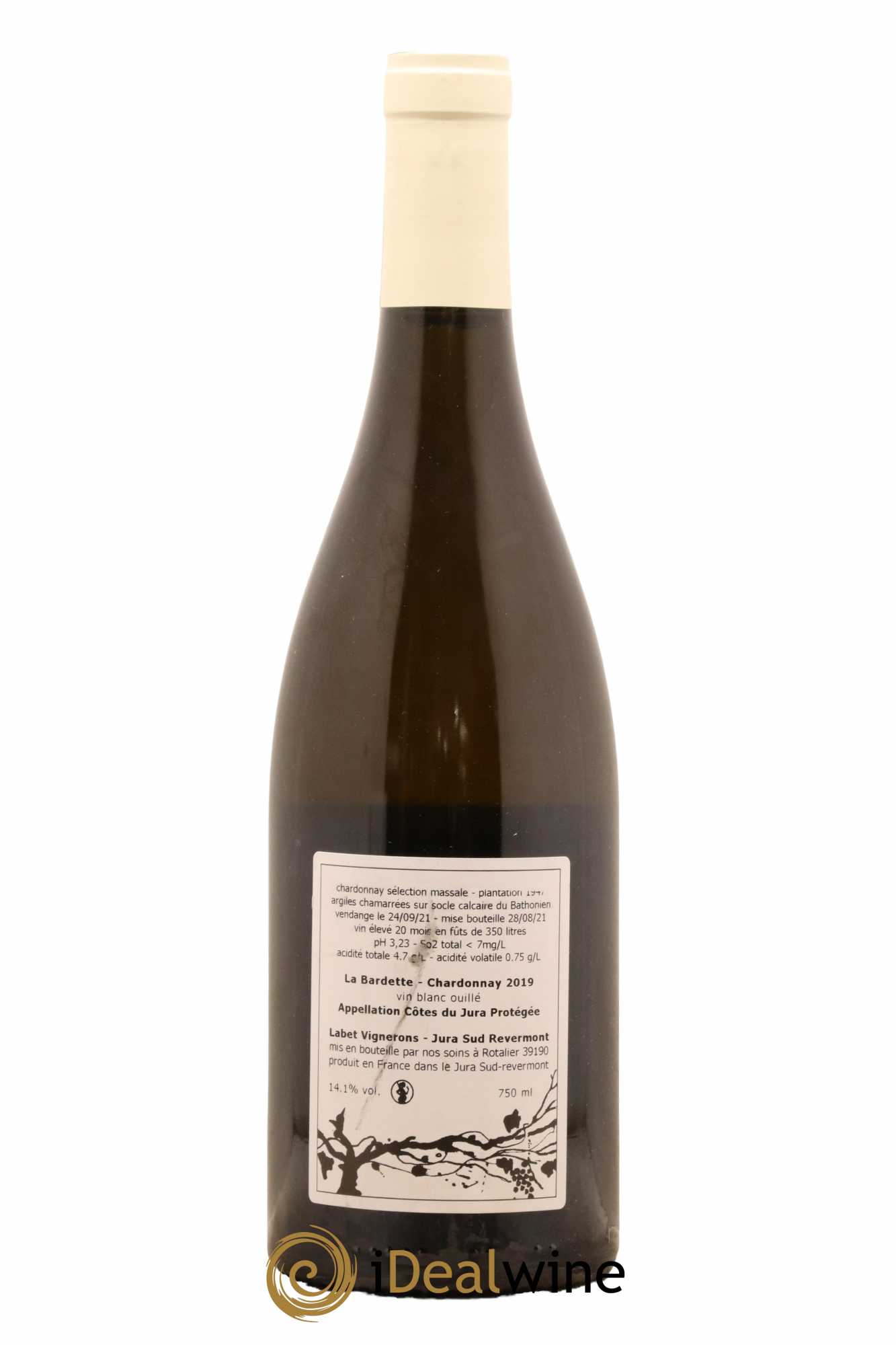 Côtes du Jura Chardonnay La Bardette Romain - Julien  - Charline Labet 2019 - Lot de 1 bouteille - 1