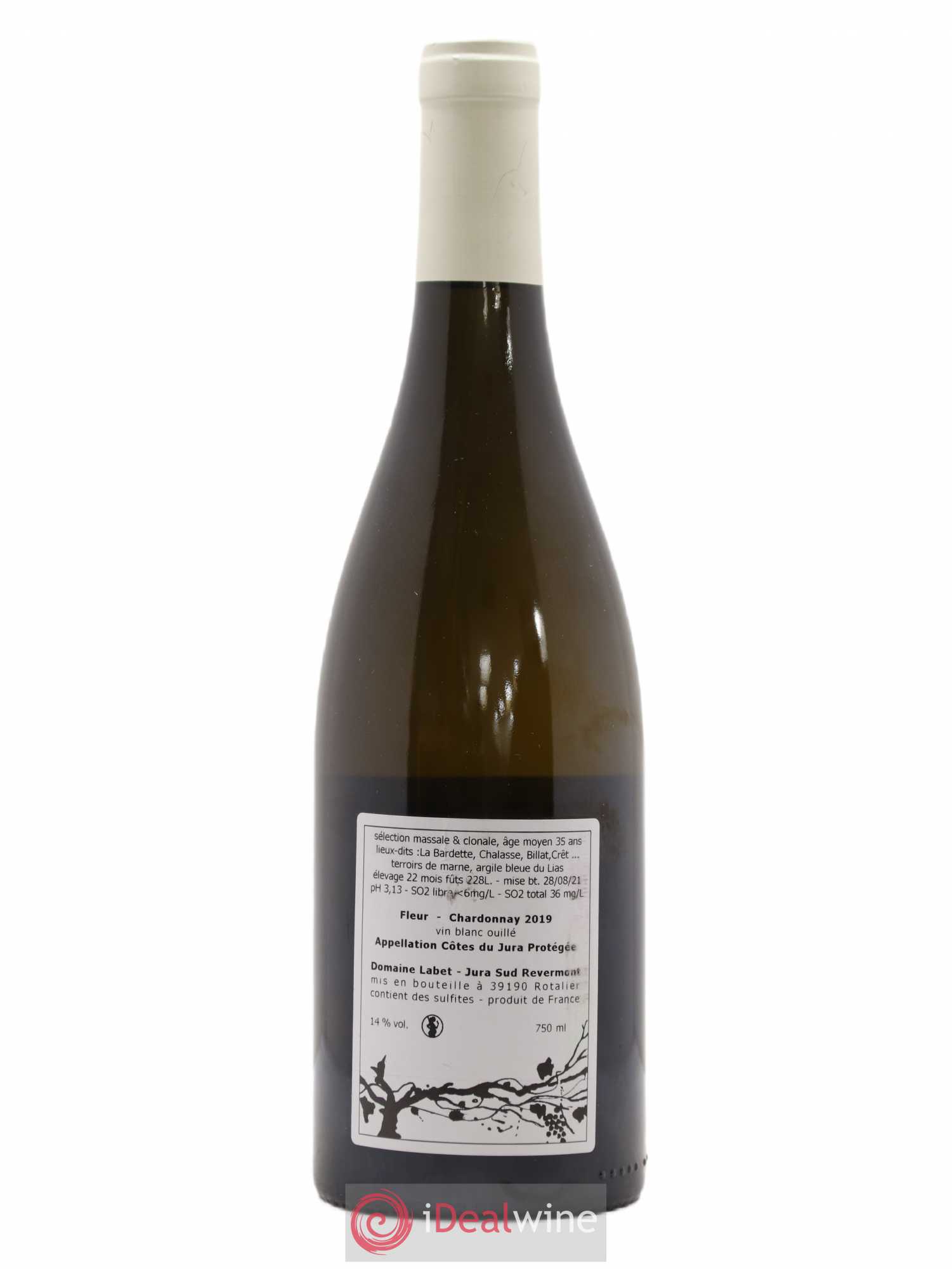 Côtes du Jura Chardonnay Fleur Romain - Julien - Charline Labet 2019 - Lot de 1 bouteille - 1