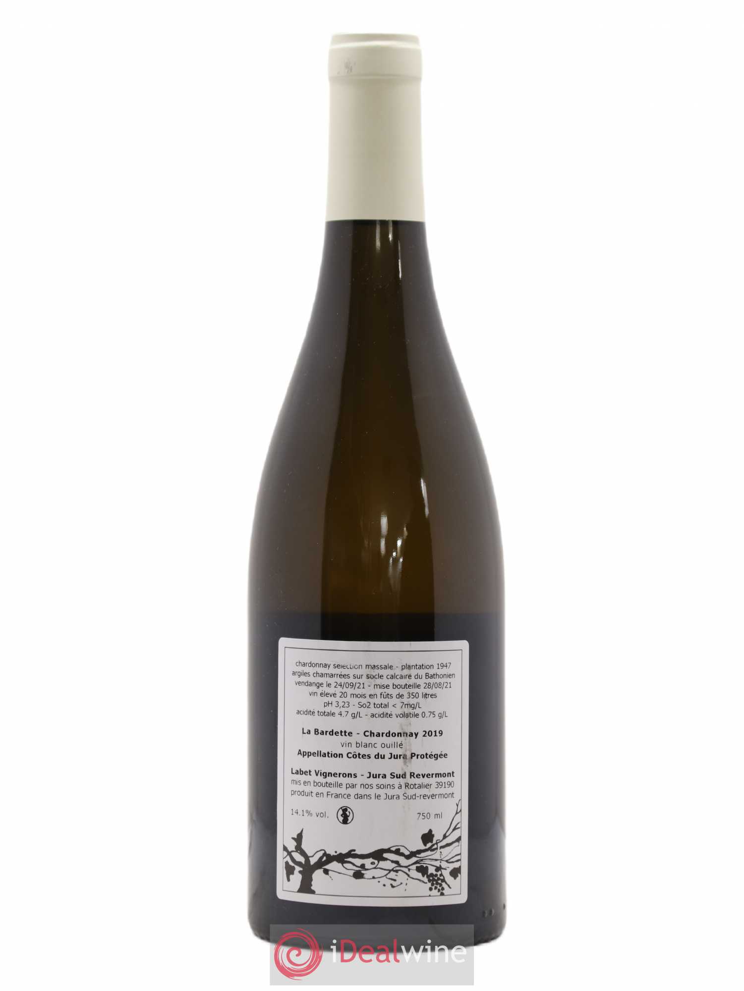 Côtes du Jura Chardonnay La Bardette Romain - Julien  - Charline Labet 2019 - Lot de 1 bouteille - 1