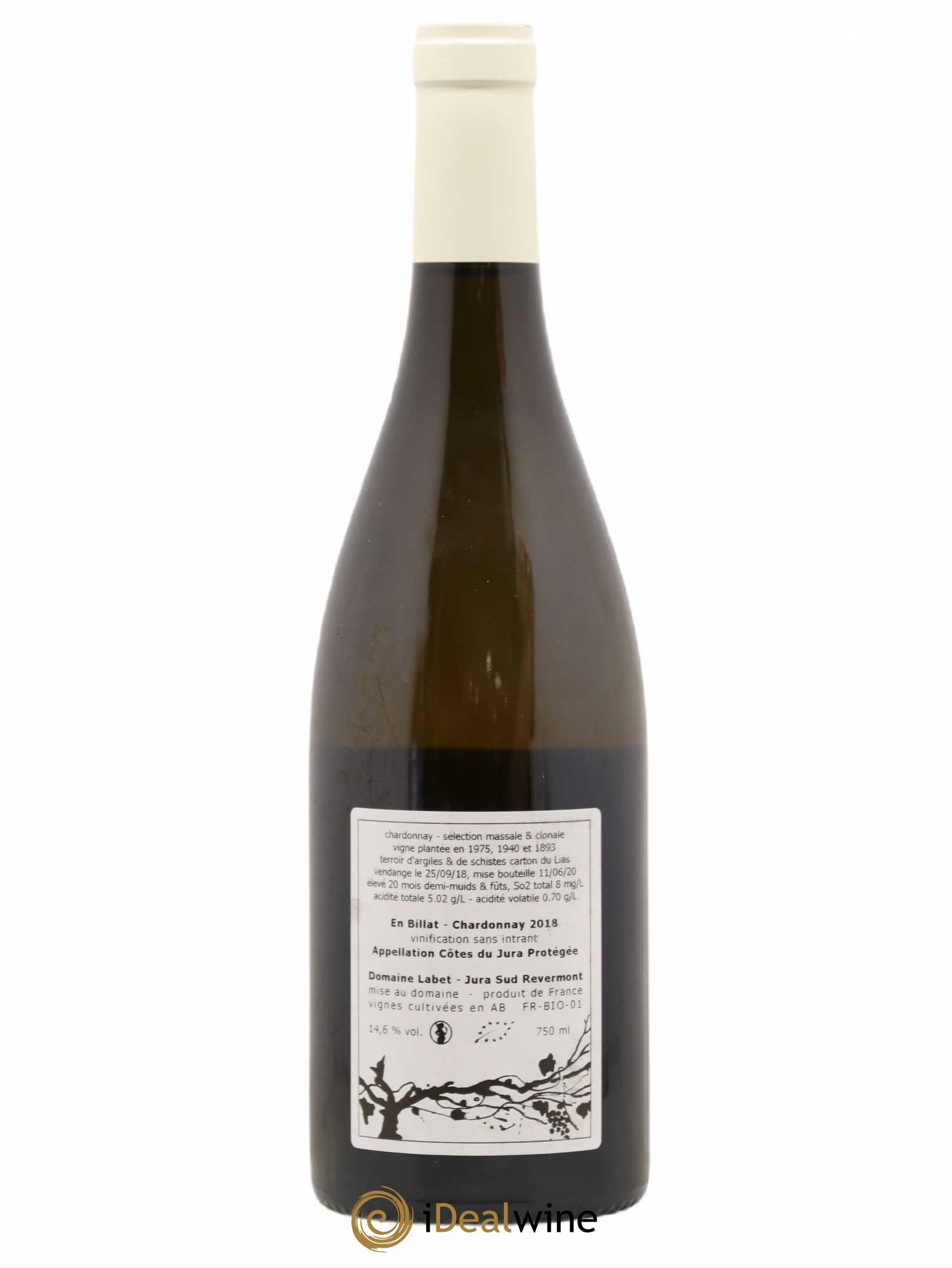 Côtes du Jura Chardonnay En Billat Labet (Domaine) 2018 - Lot de 1 bouteille - 1