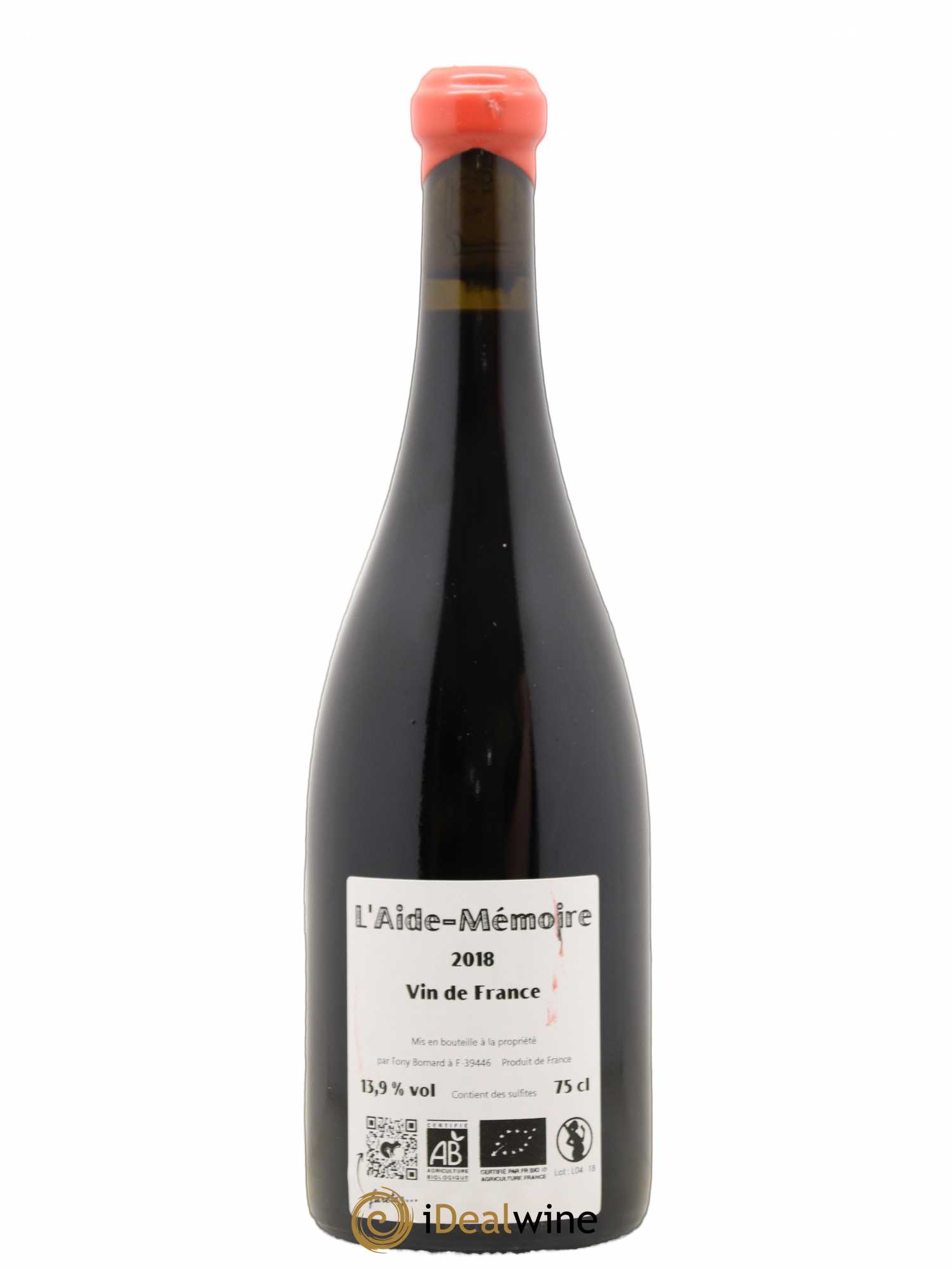 Vin de France L'Aide Mémoire Bornard Aide Mémoire Bornard 2018 - Lot de 1 bouteille - 1