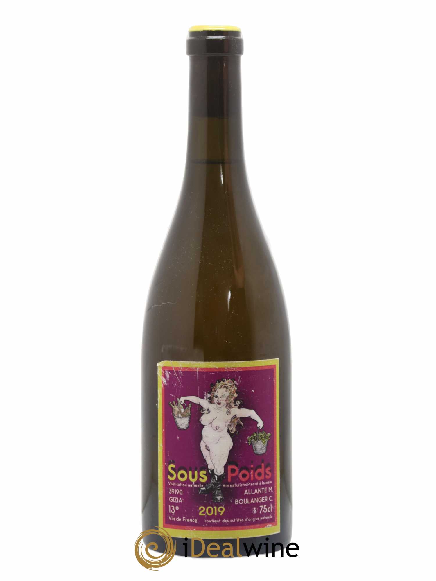 Vin de France Sous Poids Allante Boulanger 2019 - Lot de 1 bouteille - 0