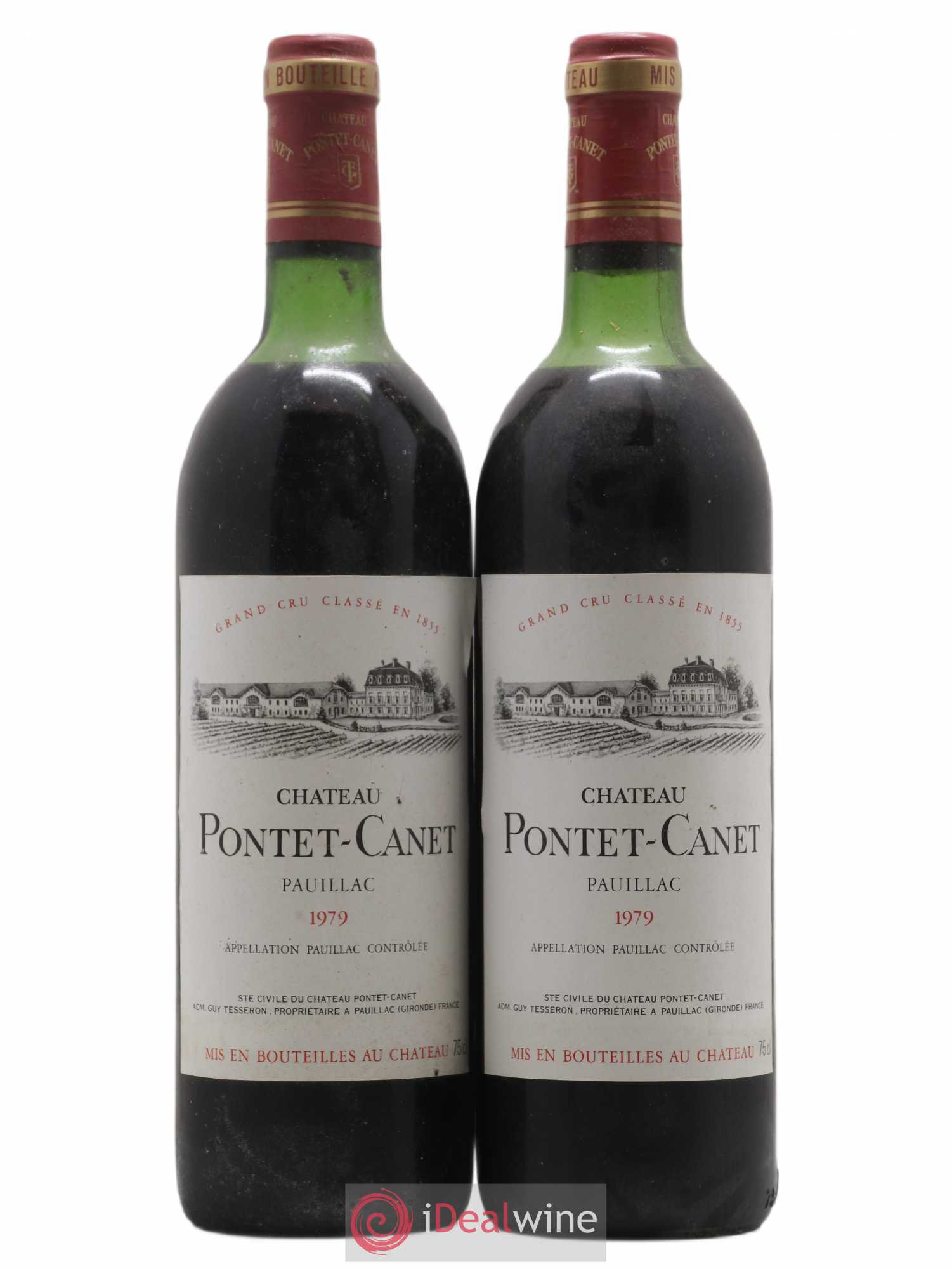 Château Pontet Canet 5ème Grand Cru Classé 1979 - Lot de 2 bouteilles - 0
