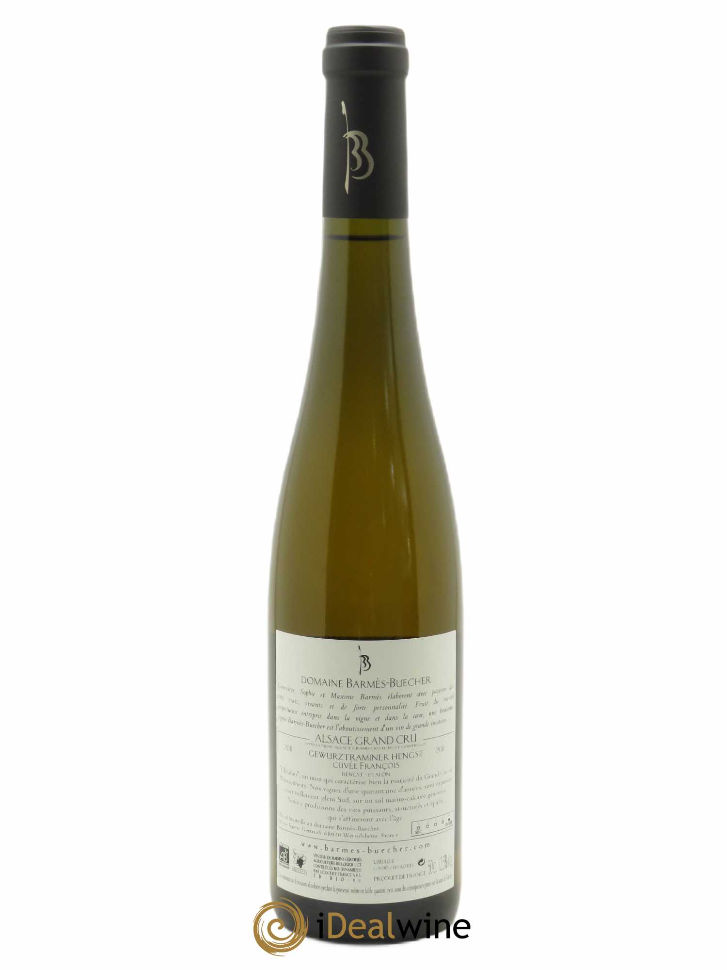 Alsace Gewurztraminer Grand Cru Hengst Cuvée François Barmes-Buecher (50cl) 2011 - Lot of 1 bottle - 1